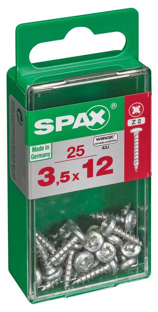 3.5 SPAX Rundkopf x Universalschrauben TX Spax Holzbauschraube 20 mm 12