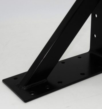 dynamic24 Holzkonstruktionsbeschlag, Großer Stahl Winkel 25x25x10 5mm Holzverbinder verstärkt schwarz