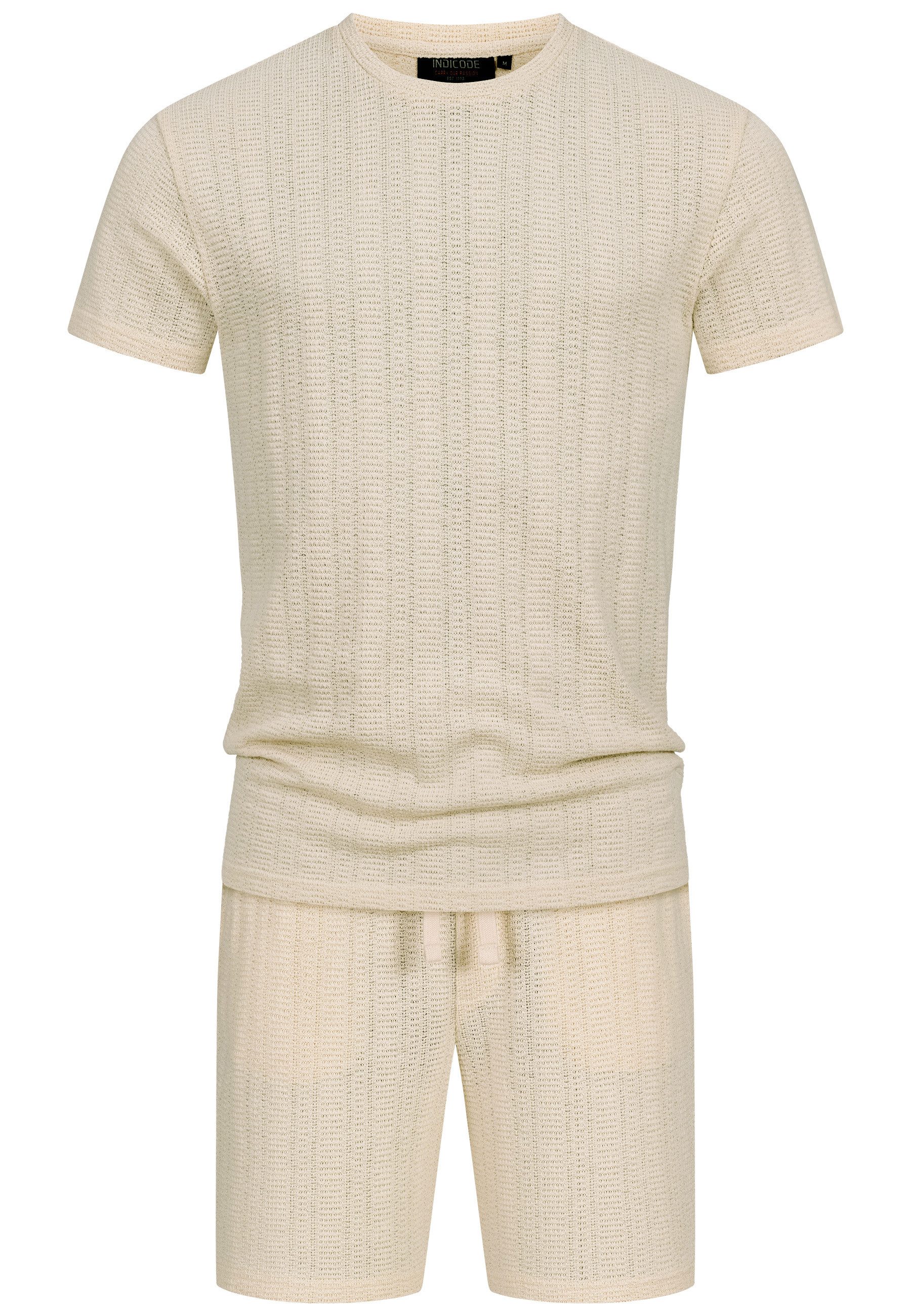 Indicode Sweatshorts INGelo aus strukturiertem Material günstig online kaufen