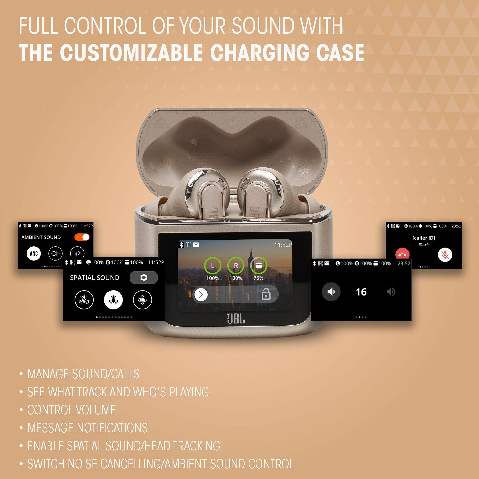 JBL TOUR PRO 3 TWS wireless In-Ear-Kopfhörer (Active Noise Cancelling (ANC), Freisprechfunktion, Stummschaltung, A2DP Bluetooth) – Bild 5 von 5
