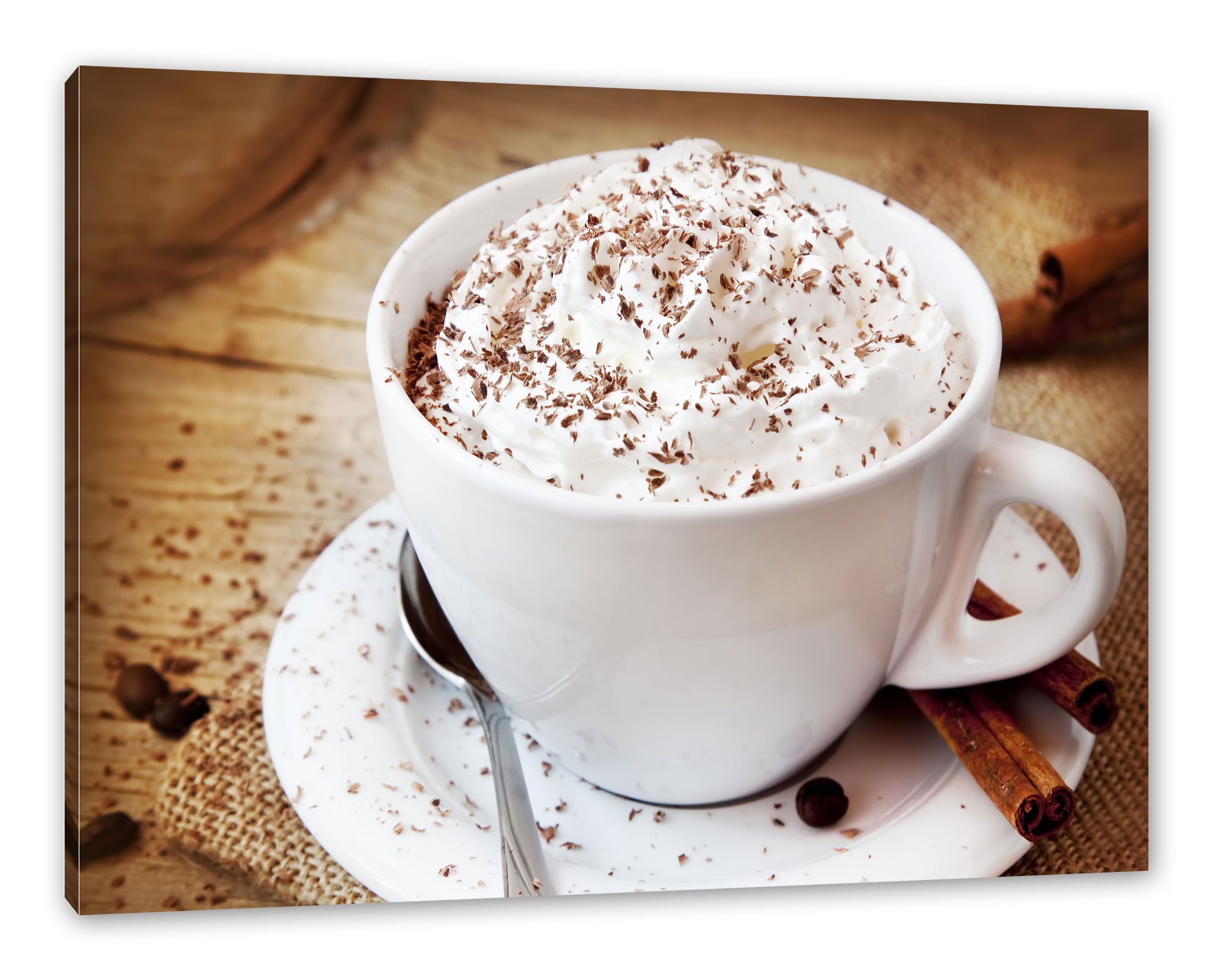 Leinwandbild Kaffee mit viel Creme