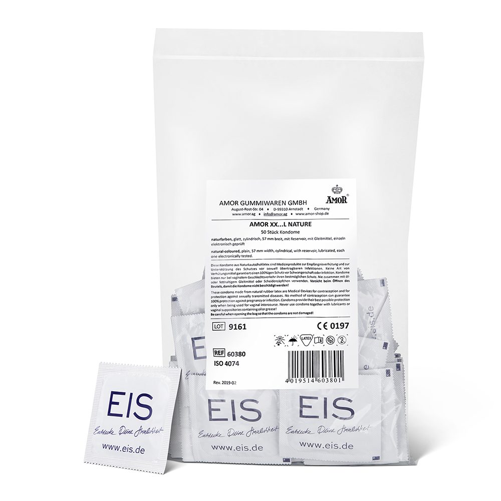 EIS Kondome EIS Markenkondome XXL (50 Stk) - verschiedene Größen, mit Reservoir, 50 St., Naturkautschuklatex