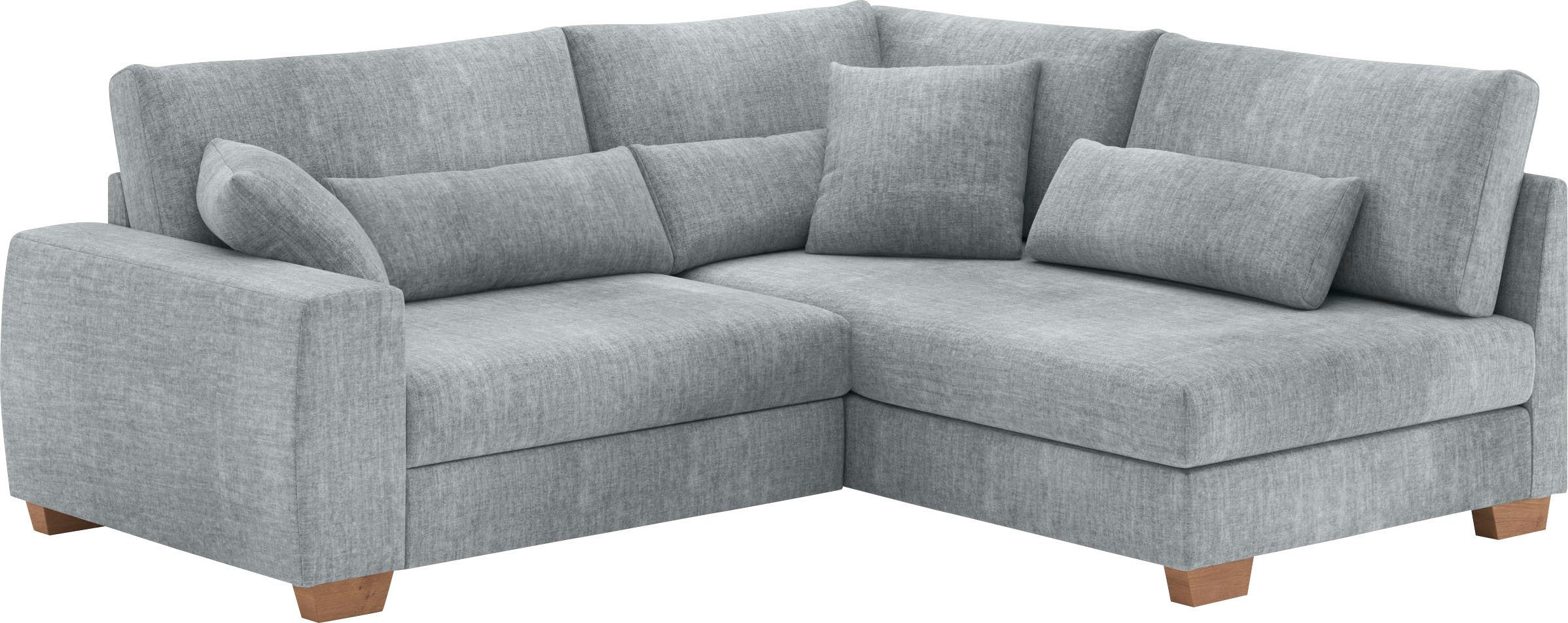 Mr. Couch Ecksofa "Hilla L-Form" Mit Federkern, wahlweise mit Bettfunktion günstig online kaufen