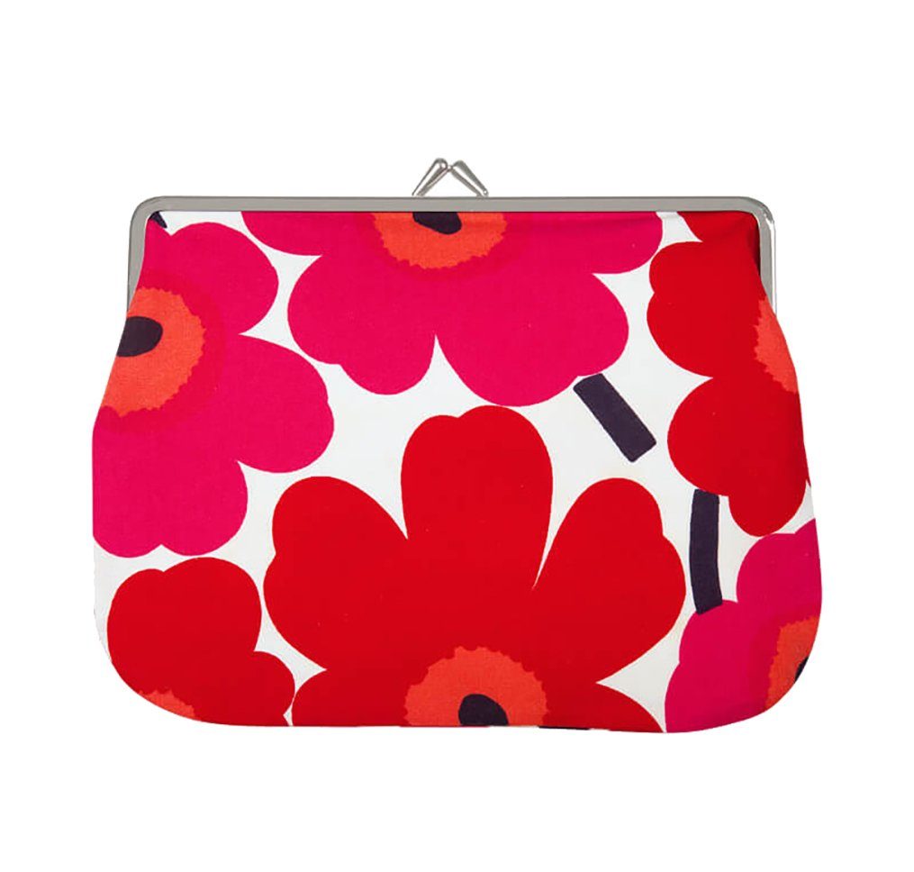 Marimekko Etui Puolikas Kukkaro Mini Unikko Kosmeti Etui, Purse, Geldbörse, Etui, Kulturbeutel, Brillenetui