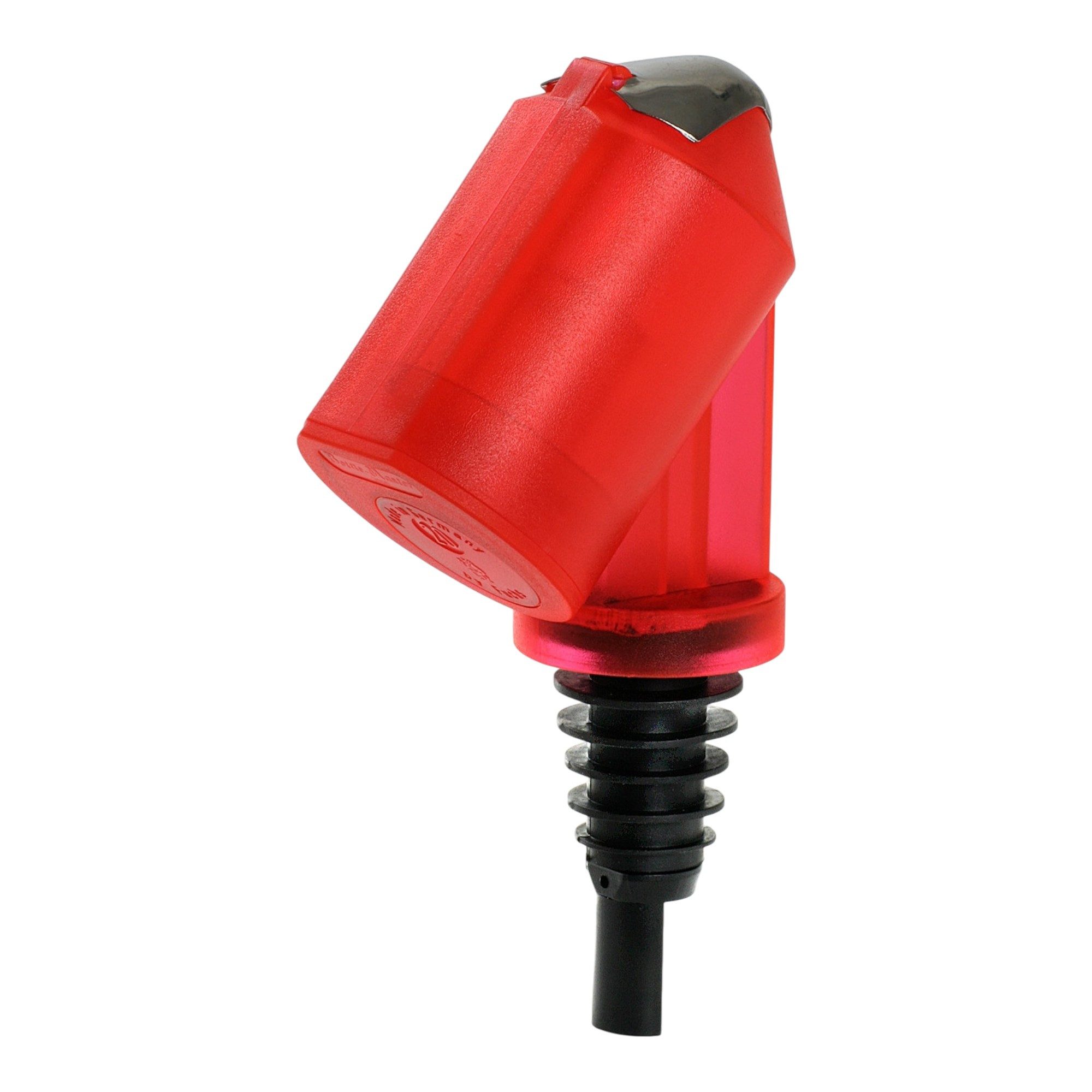 Fuchs Gastronomiebedarf Flaschenausgießer Flaschen Ausgießer Bottle Master 3000® Serien Portionierer Neon Rot, 1-St., Auto-Stop-Funktion erspart das erneute Umschwenken der Flasche