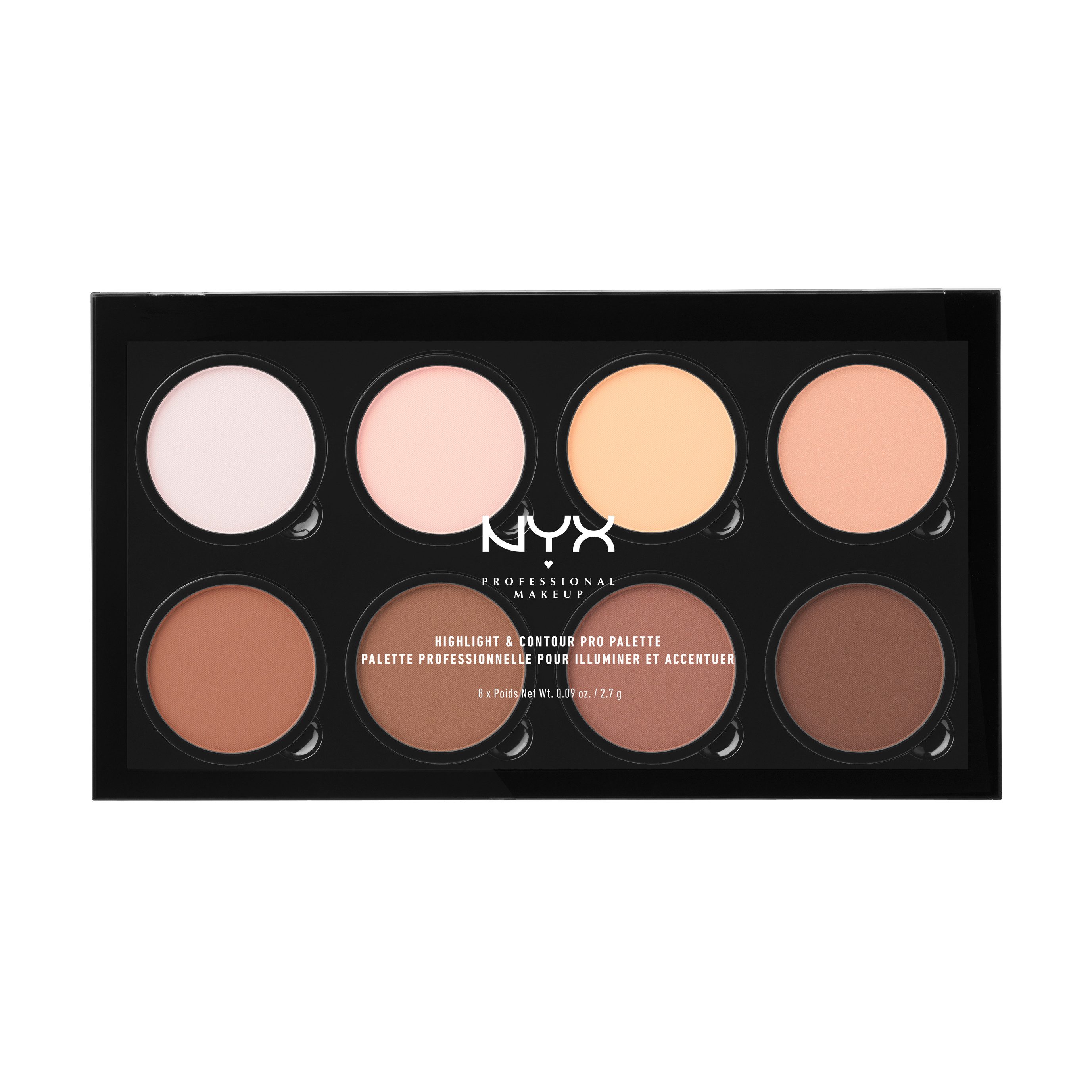 NYX PROFESSIONAL MAKEUP Highlighter HIGHLIGHT & CONTOUR PRO PALETTE, 3-in-1 Foundation, Concealer und Highlighter