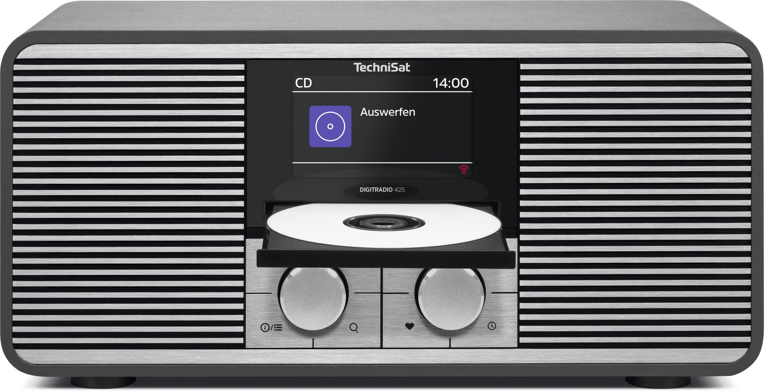 TechniSat DIGITRADIO 425 Internet-Radio (Digitalradio (DAB), FM-Tuner mit RDS, Internetradio, 40 W, CD, Bluetooth, WLAN, USB, AUX, Equalizer, Farbdisplay, App-Steuerung)