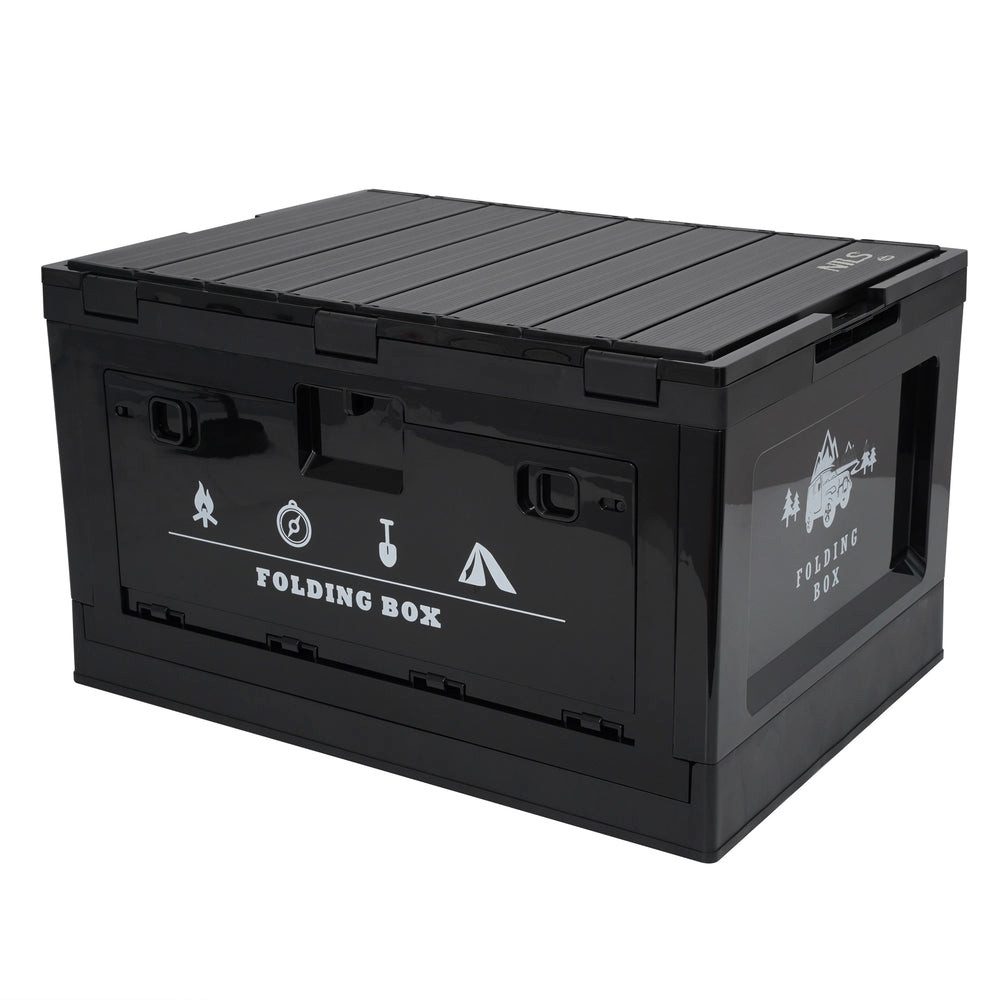 NILS CAMP Faltbox Klappbox Aufbewahrungsbox Campingbox (Spar-Set, 1 St., 50 x 36 x 29,5 cm robust), faltbar, Tischfunktion, stapelbar, 50 L, bis 50 kg