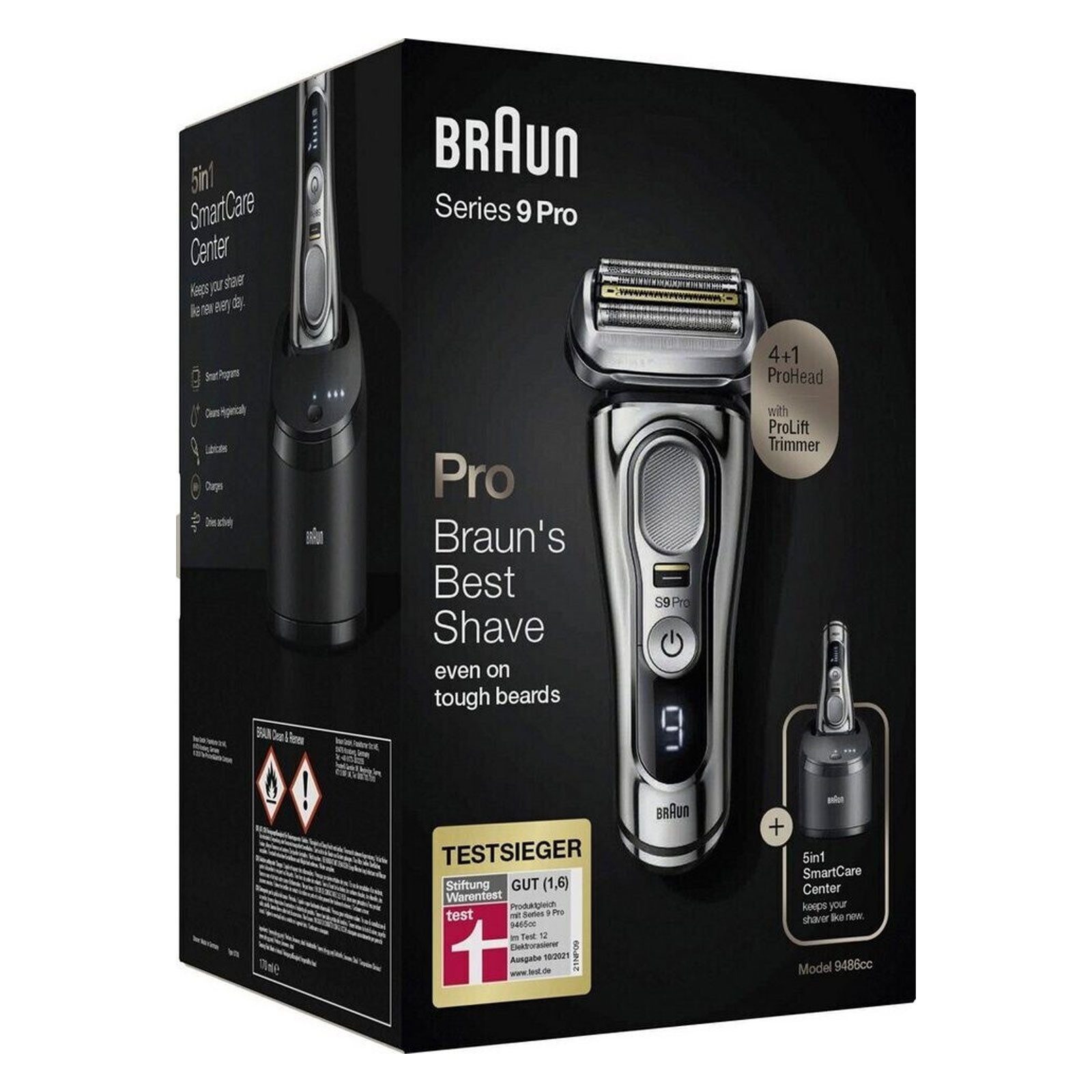 Braun Elektrorasierer Series 9 9486cc schwarz|silberfarben