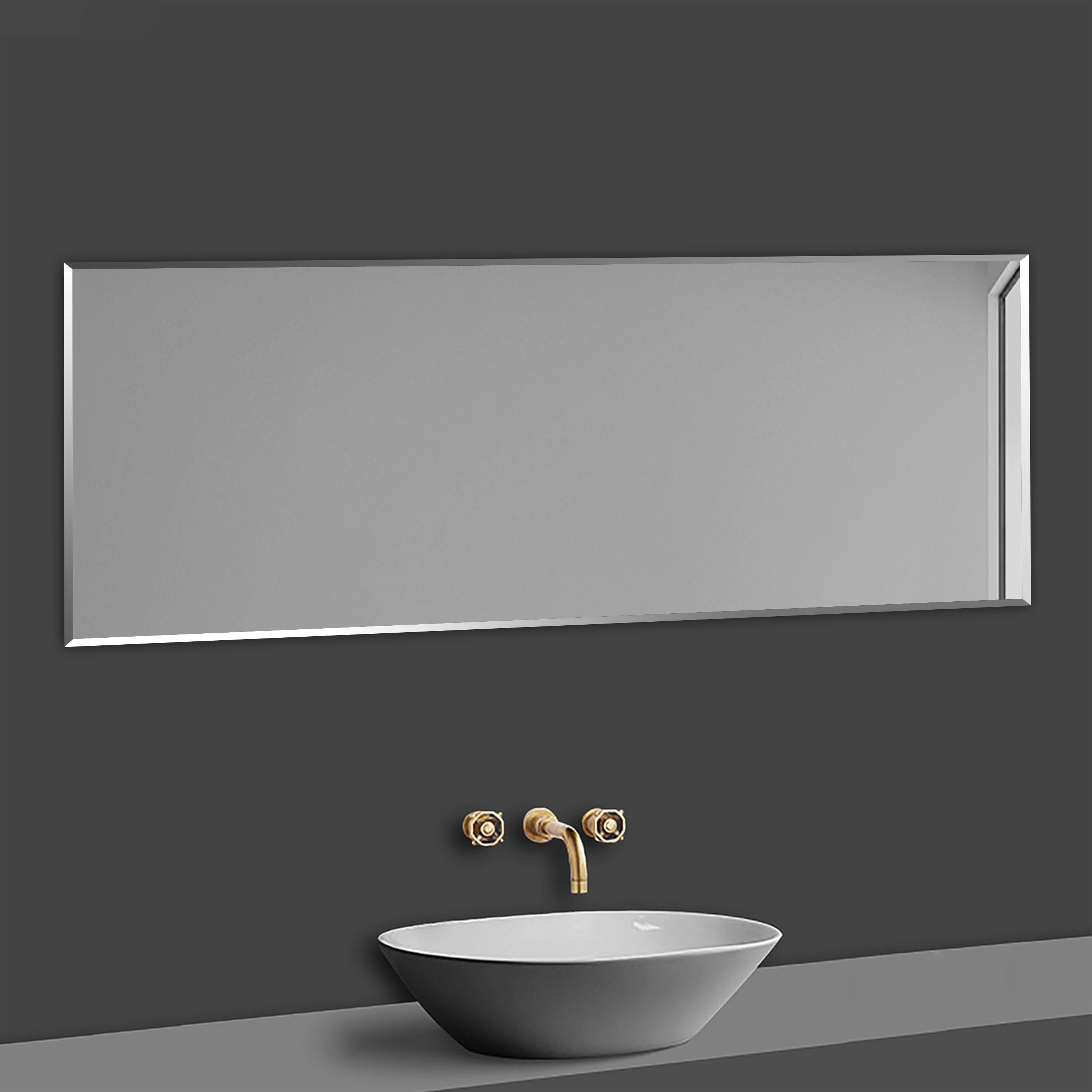 Wandspiegel horizontal/vertikal, Spiegel Badezimmerspiegel duschspa Faccettenspiegel Badspiegel Deko