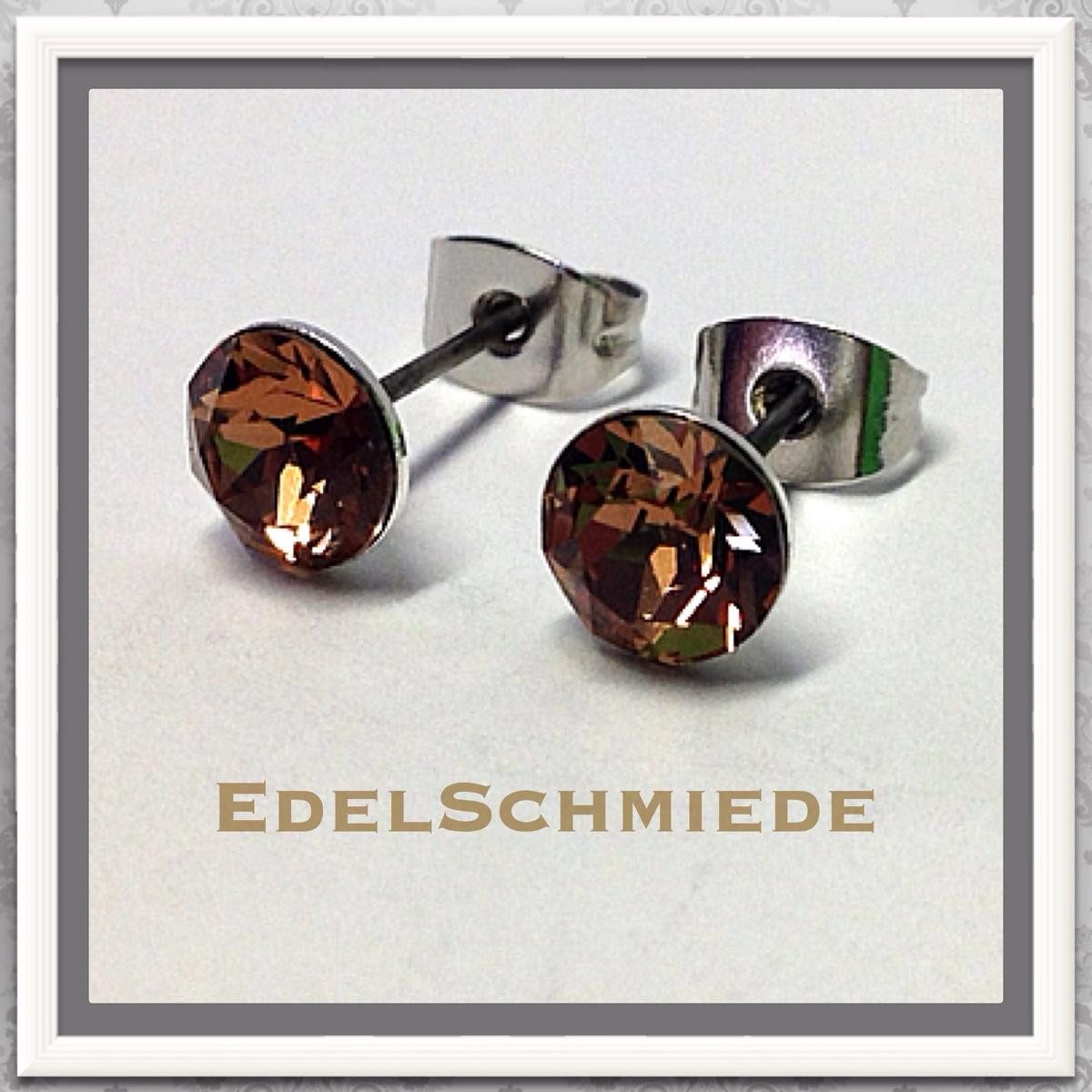 Ohrstecker-Set Edelschmiede925 Ohrstecker Modeschmuck (Stift = Titan) m Swarovski