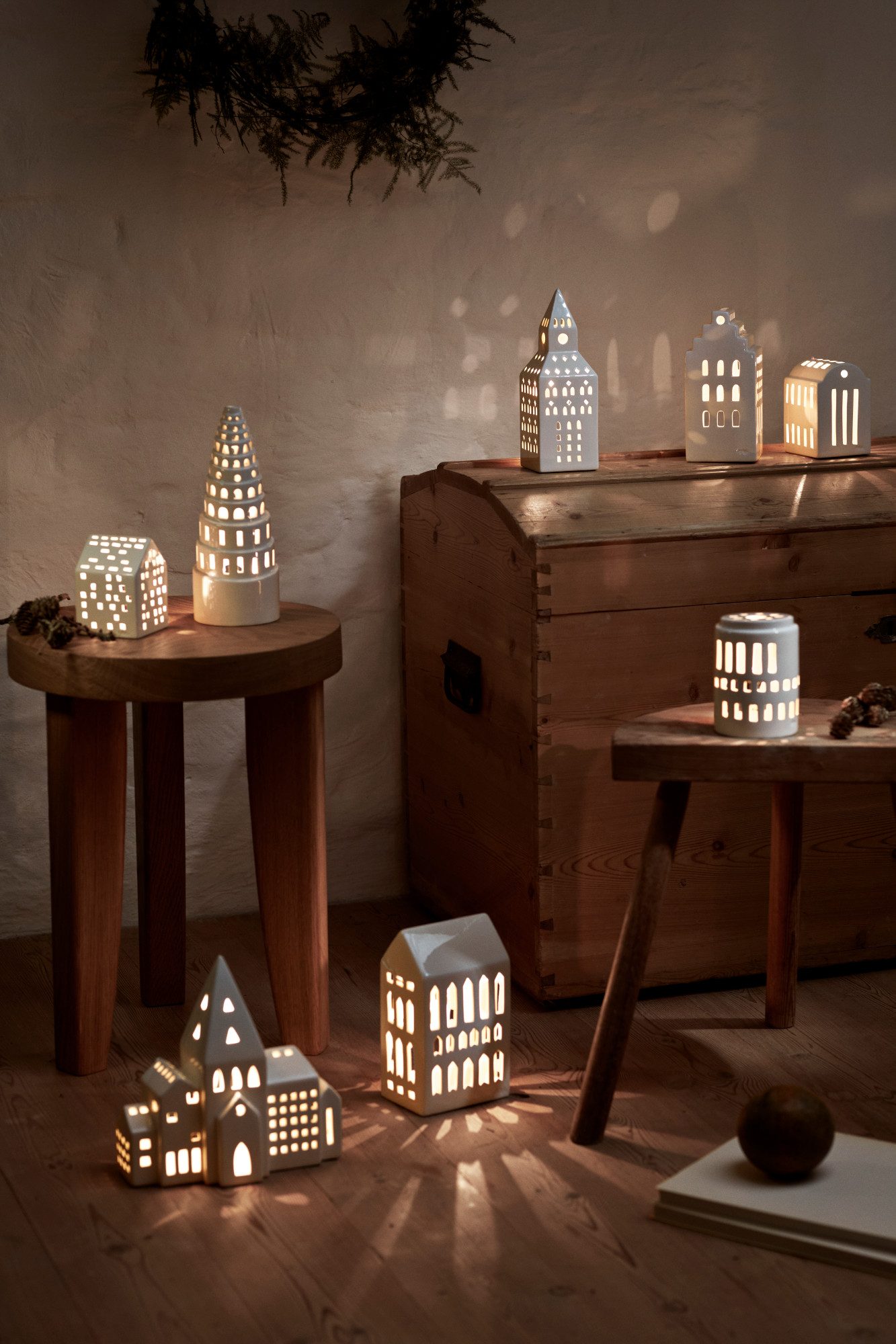 Kähler Teelichthalter Kähler Urbania Lichthaus Smithy H10.5 weiss