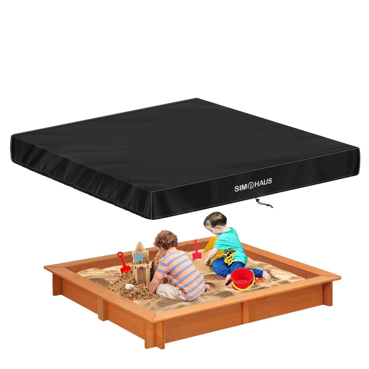 LuxusKollektion Sandkasten-Abdeckplane Sandkastenabdeckung Abdeckplane Wasserdicht 180 x 180 x 20 cm