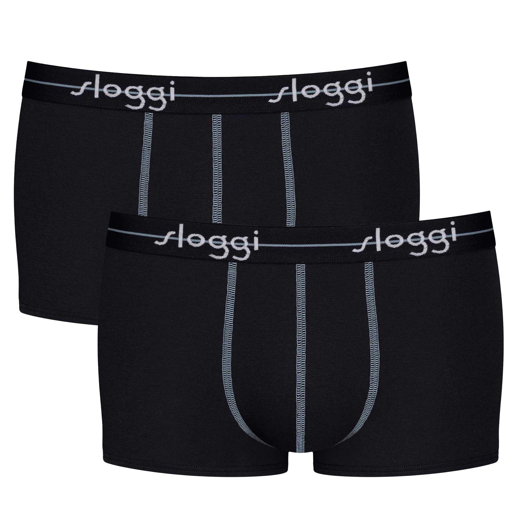 Hipster Sloggi Start - C2P 2er Pack Herren box Boxer Schwarz Hipster