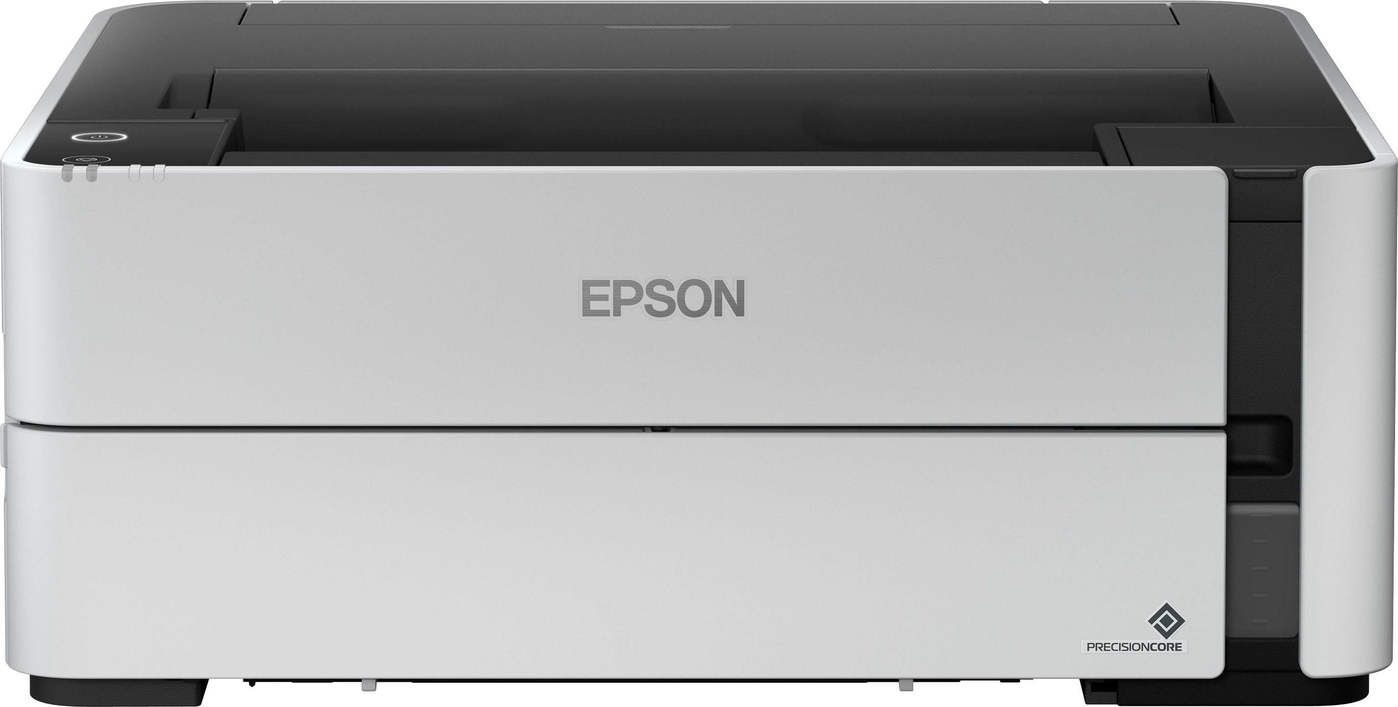 Epson EcoTank ET-M1170 Tintenstrahldrucker, (WLAN (Wi-Fi), schwarz-weiß Tintentank Druckerverfahren)