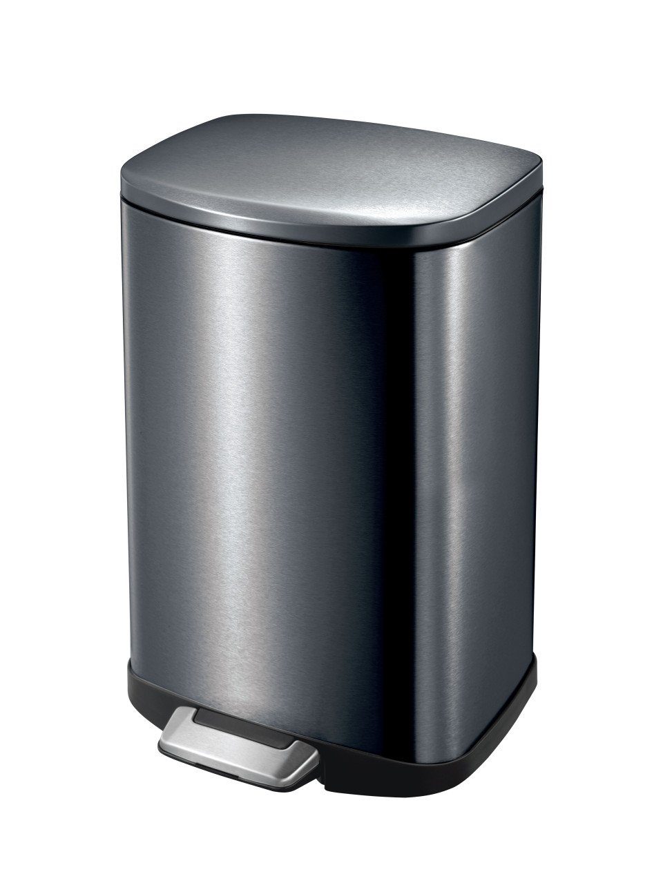 Mülleimer TrendLine Treteimer Della 12 L Edelstahl schwarz