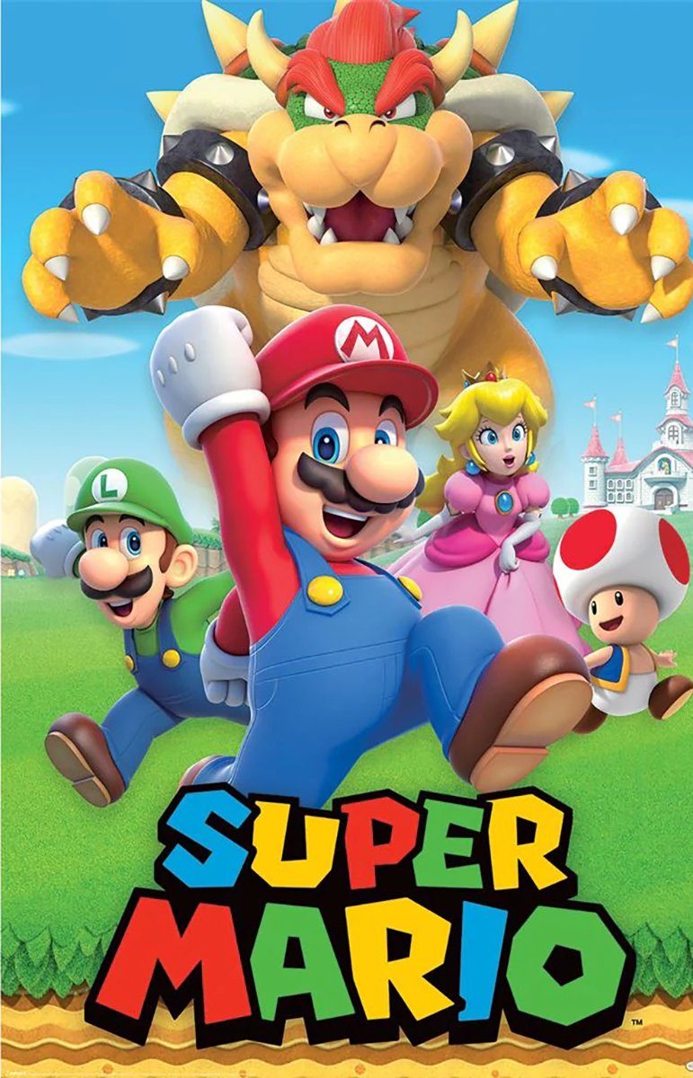 PYRAMID Poster Nintendo Super Mario Poster Character Montage 61 x 91,5 cm