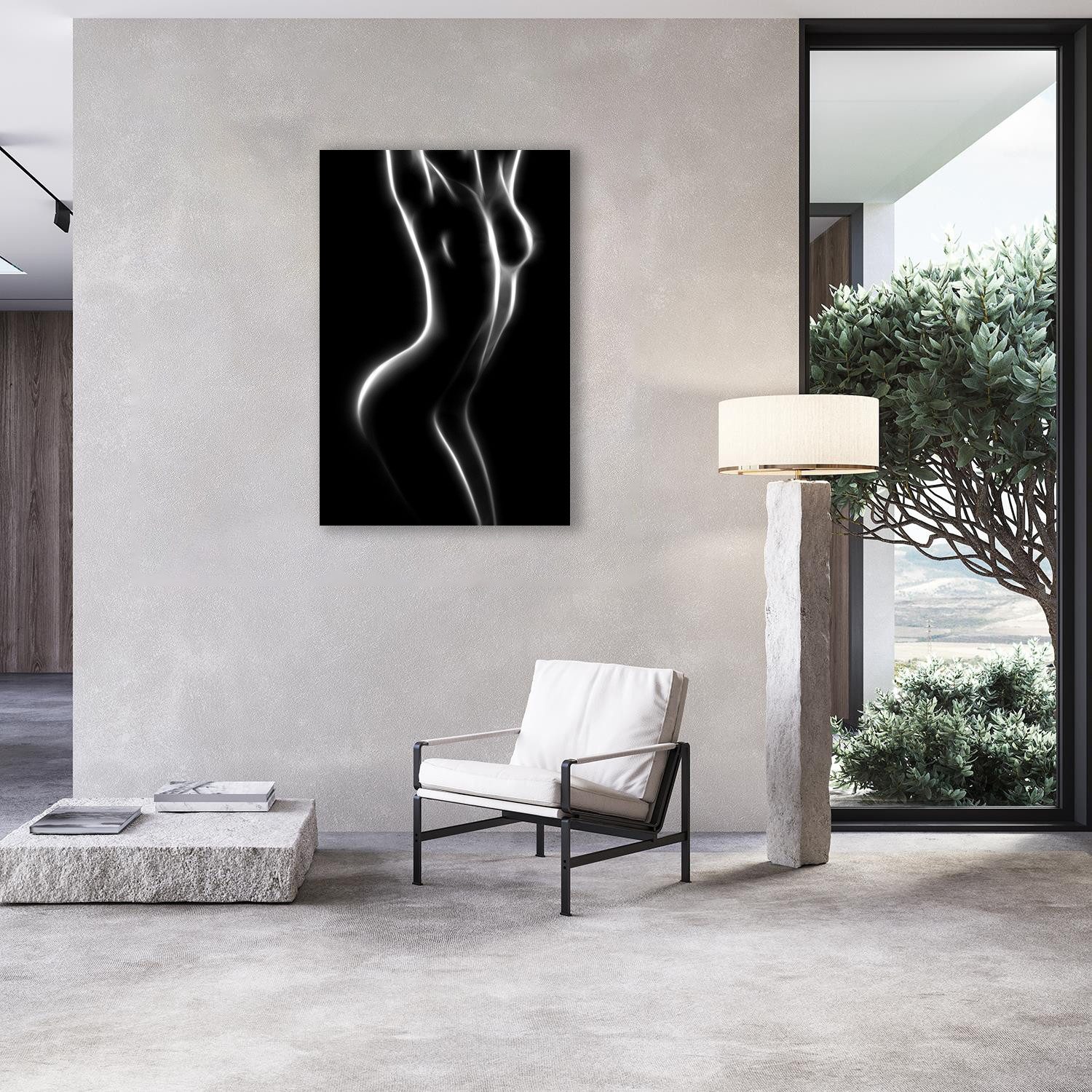 queence Alu-Dibond-Druck Sexy Silhouette einer Frau, Bilder von Frauen, Erotische Bilder, Frau, Körper, Modern, Personen (1 St), Sinnliche Wandbilder in Galeriequalität inkl. Aufhängesystem