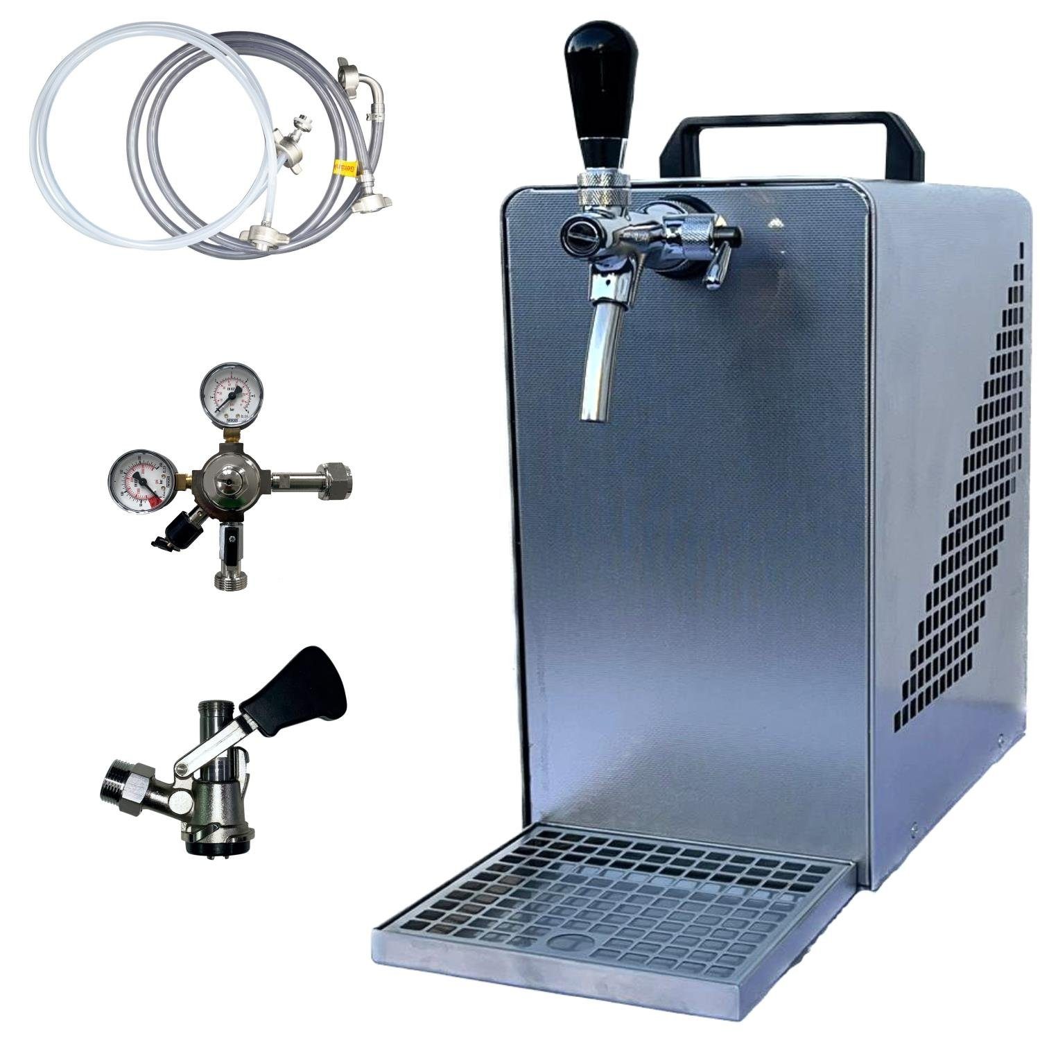 BieTal Bierzapfanlage Bierkühler Zapfanlage 30 Liter/h, Bier Zapfanlage mit Durchlaufkühler