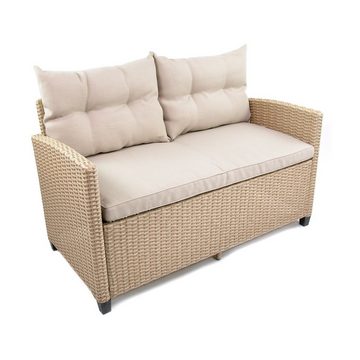 Green Spirit Gartenlounge-Set Garten Sitzgruppe Madeira III, (Set, 6-tlg), 2-Sitzer Sofa: 124x67x74cm, Sessel: 67x66x74cm, Tisch 90x55x46cm