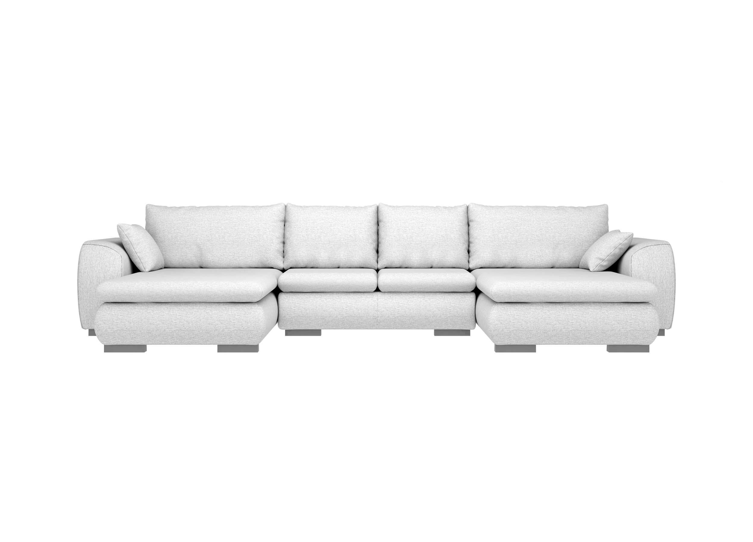 Stylefy Wohnlandschaft Clemens, Sofa, im bestellbar, mane U-Form, Raum Modern stellbar, mit mit Design, oder frei links rechts Wellenfederung Bettfunktion
