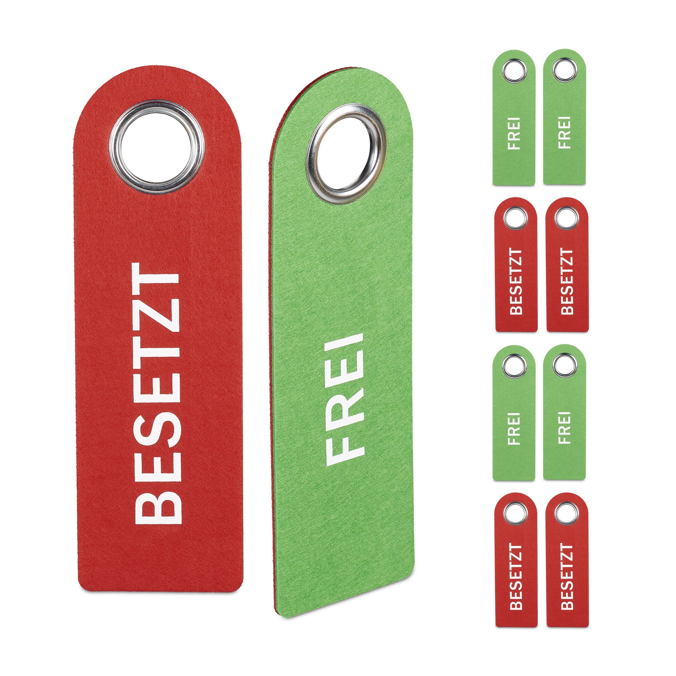 relaxdays Dekohänger Türschild Besetzt Frei 10er Set