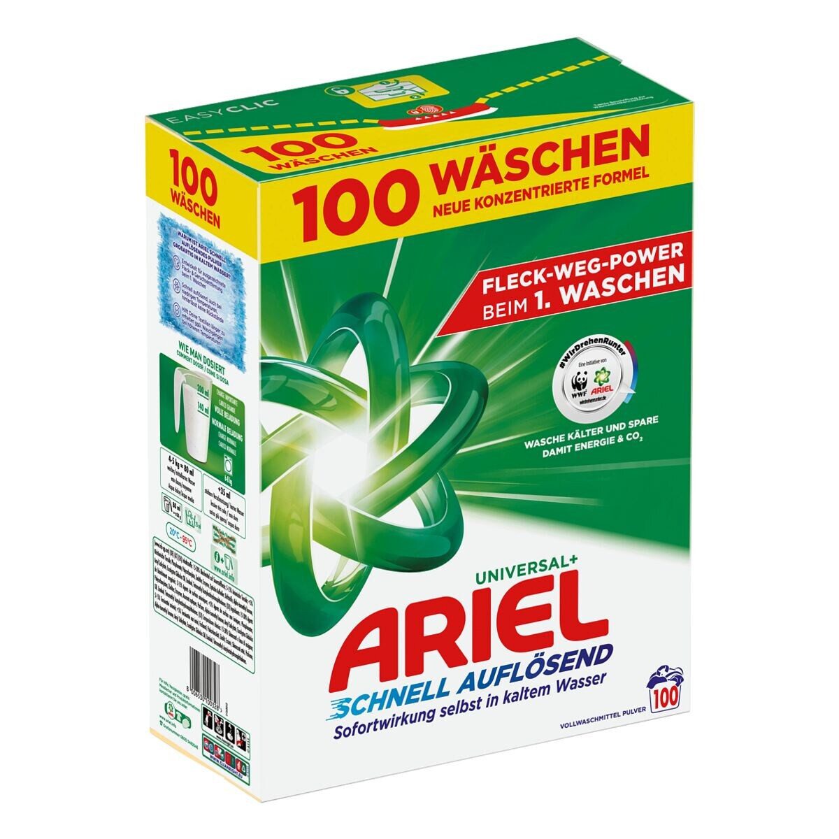 ARIEL Universal Vollwaschmittel (100 WL / 5,03 kg)