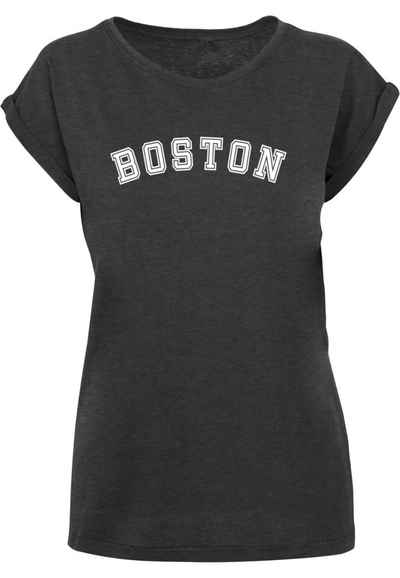 Merchcode T-Shirt Merchcode Damen Ladies Boston X Extended Shoulder Tee (1-tlg)