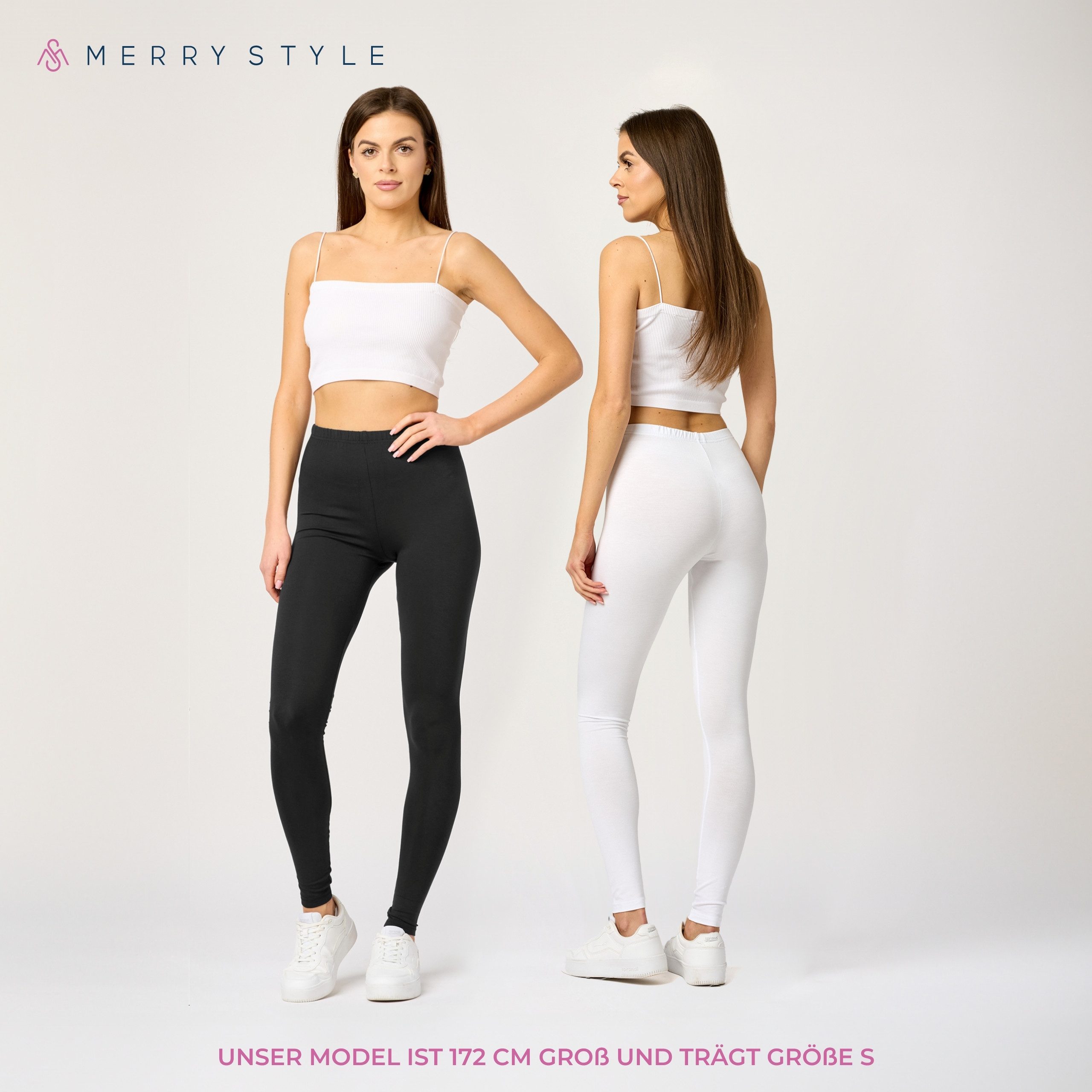Merry Style Leggings 2er Pack Viskose Damen Lang Hose MS10-143 (2-tlg) – Bild 2 von 5