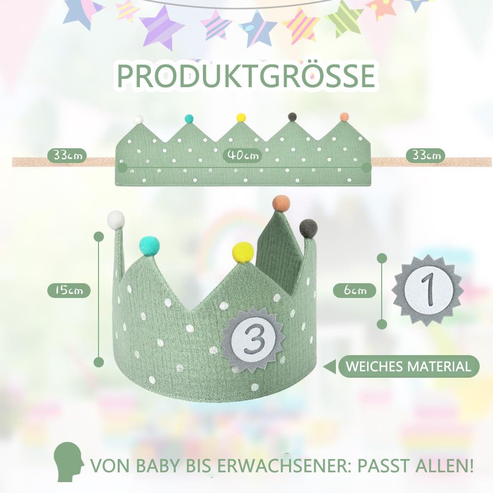 FOUORTUNATE-BEE Geburtstagskerze Geburtstagskrone Kinder, Geburtstagskrone günstig online kaufen