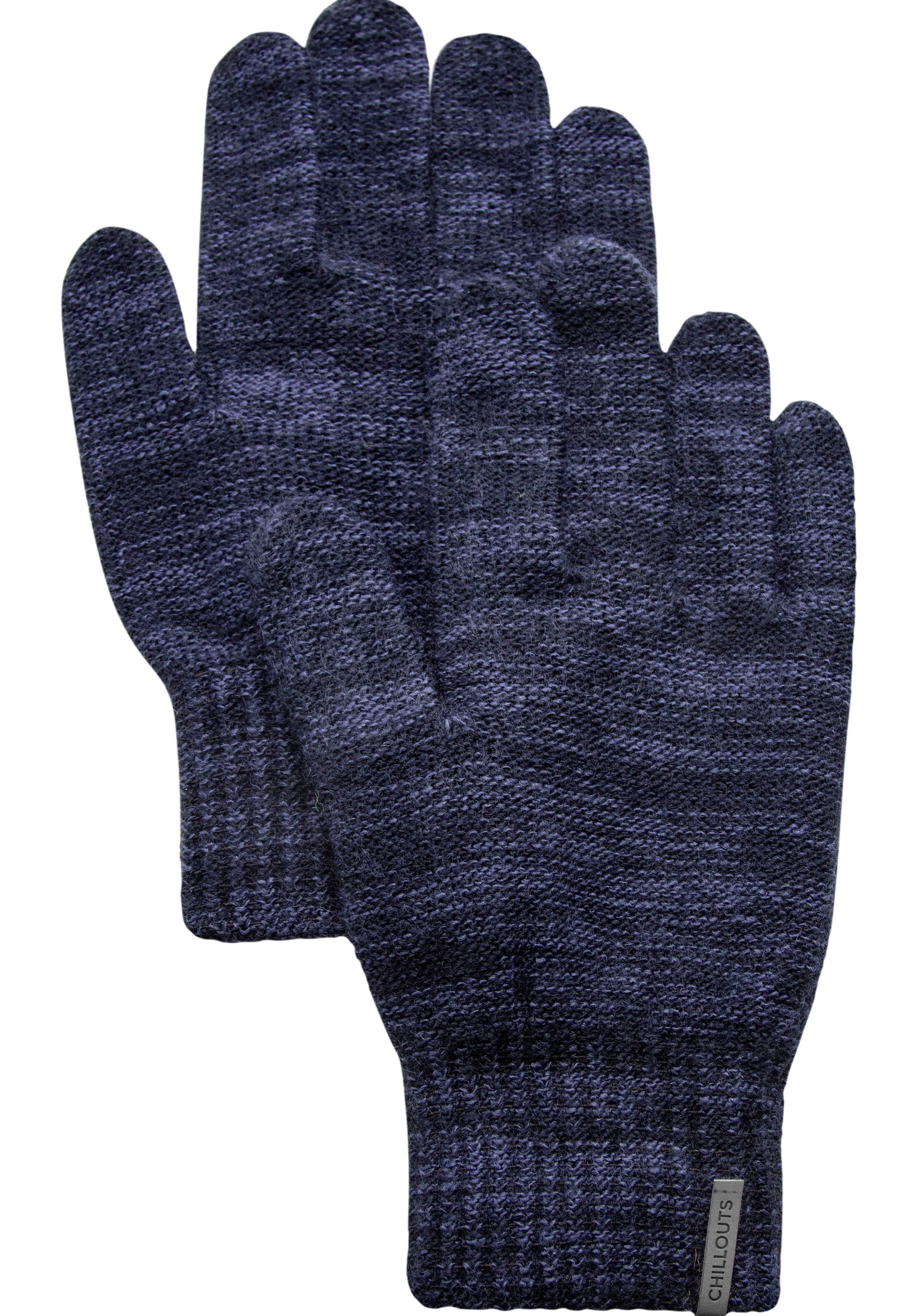 chillouts Strickhandschuhe Perry Glove Fingerhandschuhe gestrickt, wärmend navy melange | Strickhandschuhe