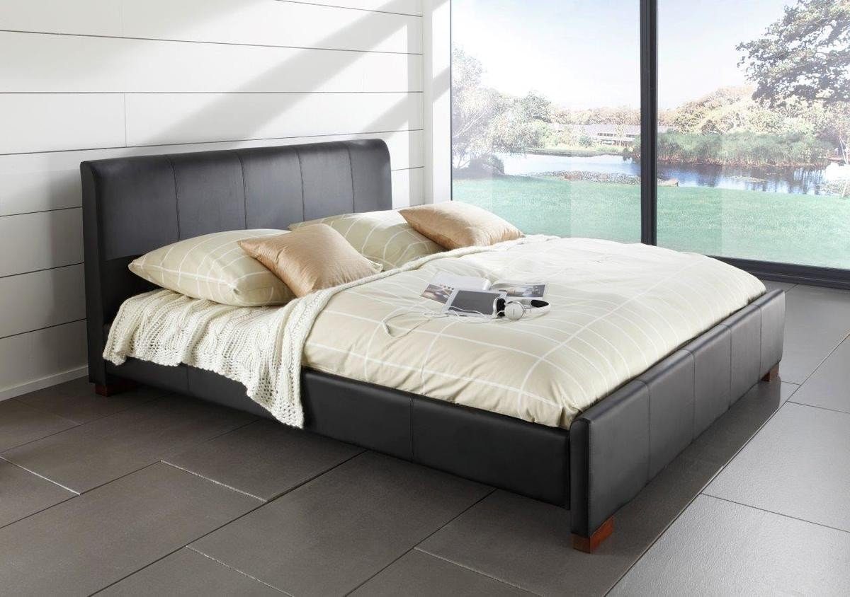 Kasper-Wohndesign Polsterbett SEBA in schwarz