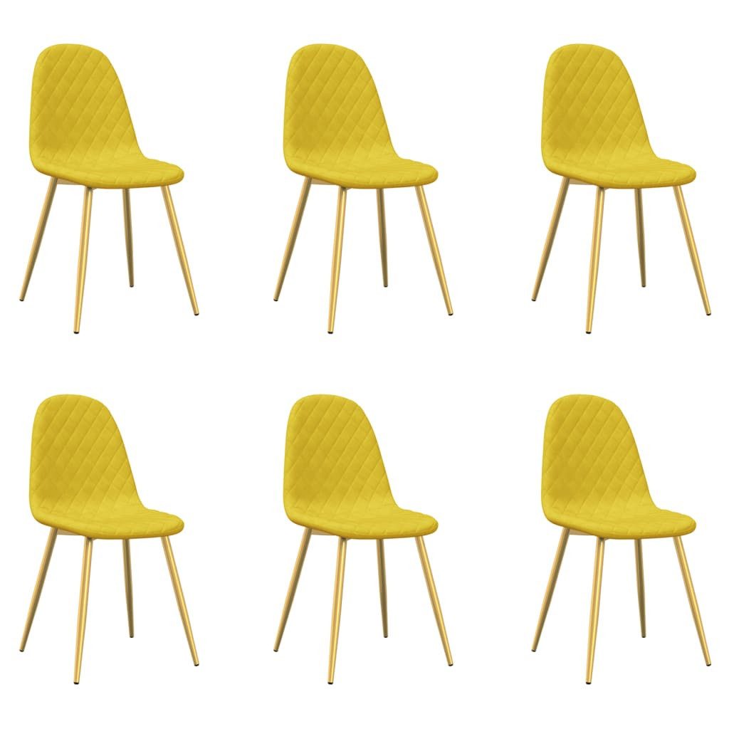 vidaXL Esszimmerstuhl Esszimmerstühle 6 Stk. Senfgelb günstig online kaufen