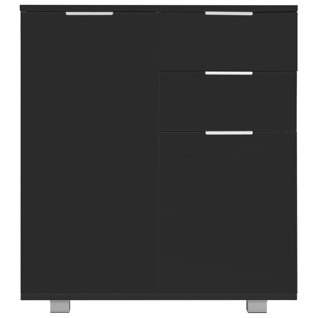 furnicato Sideboard Hochglanz-Schwarz 71x35x80 cm Holzwerkstoff (1 St)