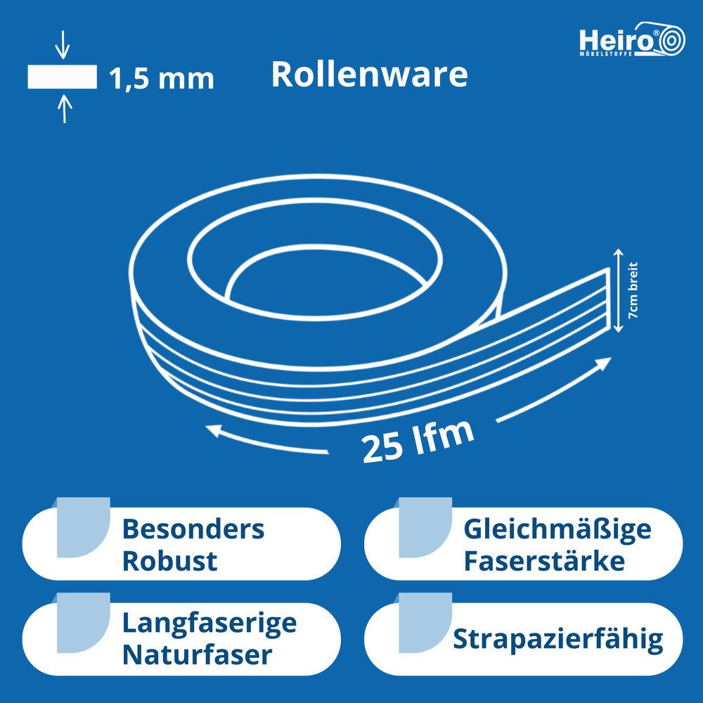 Heiro Nachfüllpack 25 Meter Polster Jute Gurte Gelb – Bild 2 von 4