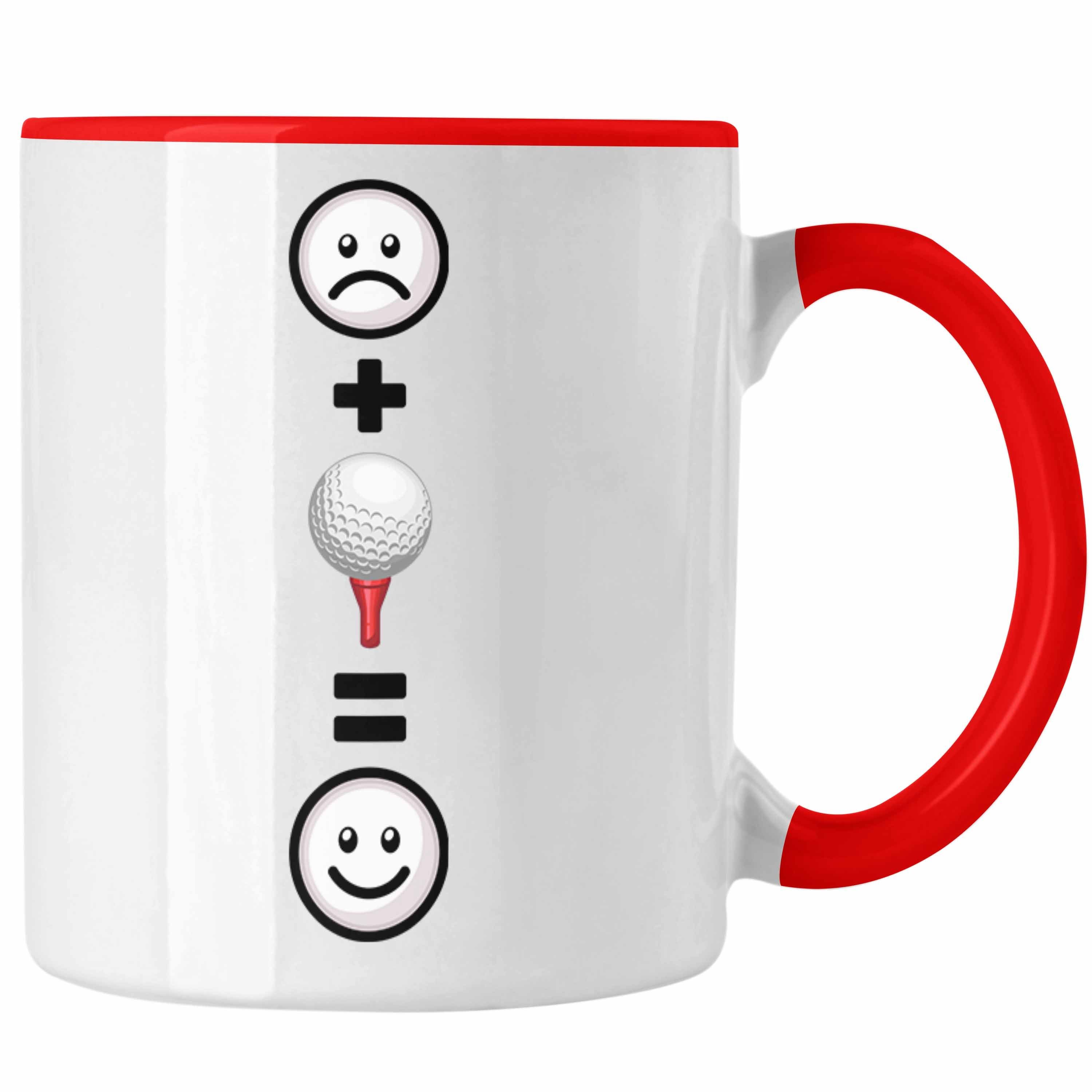 Trendation Tasse Golf Tasse Geschenk für Golf-Spieler Lustige Geschenkidee :(Golfbal Rot