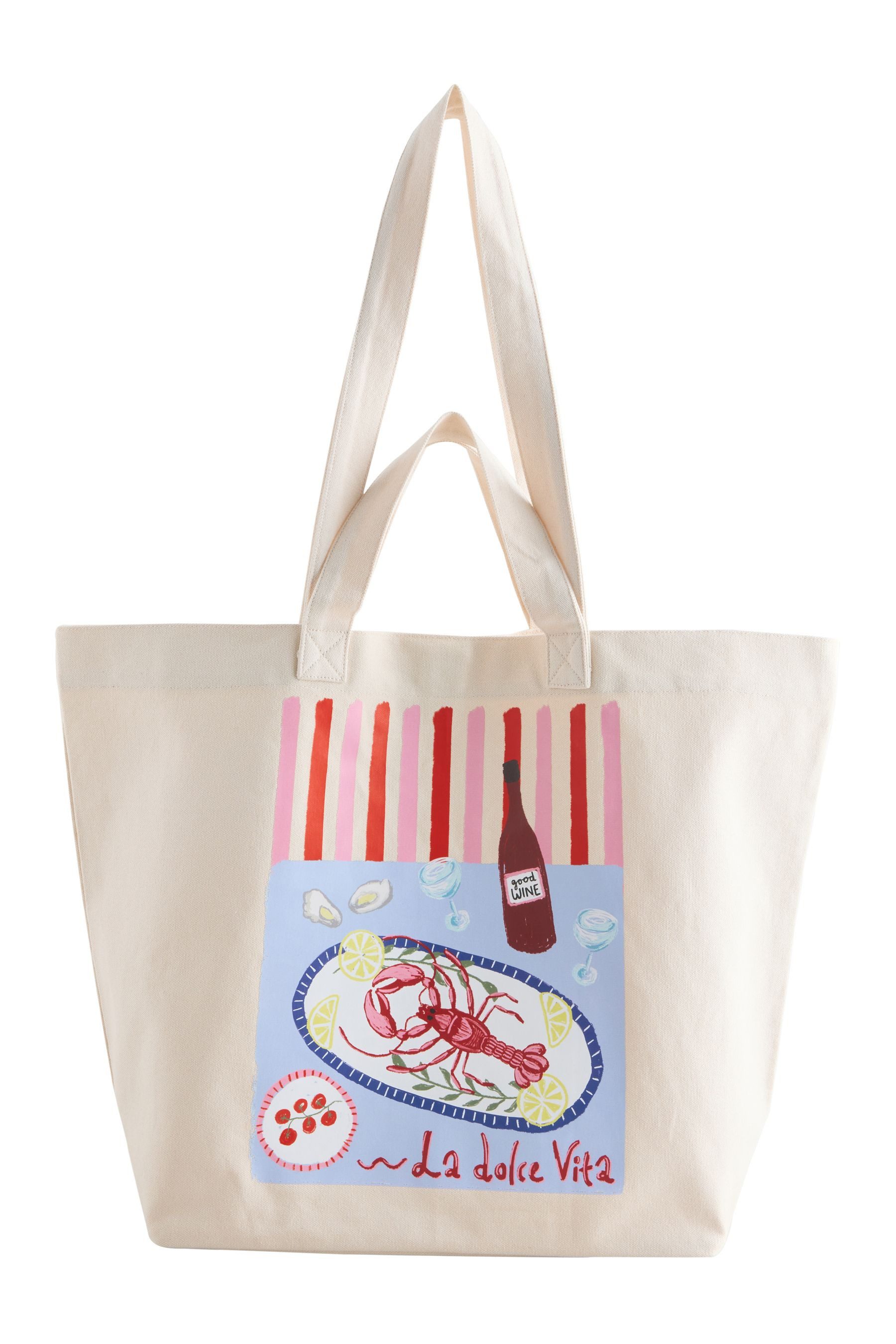 Next Einkaufsshopper Shoppertasche mit Hummer-Print