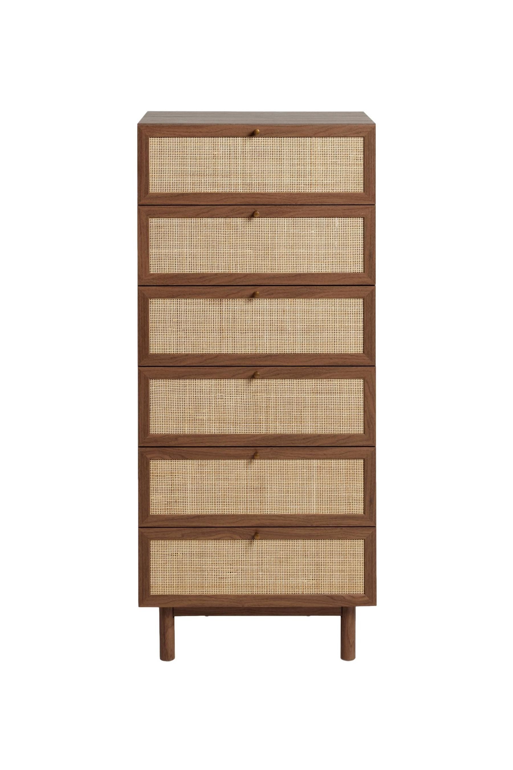 MADE Kommode MADE.COM Pavia Hohe Rattan-Kommode – 6 Schubladen (1 St)