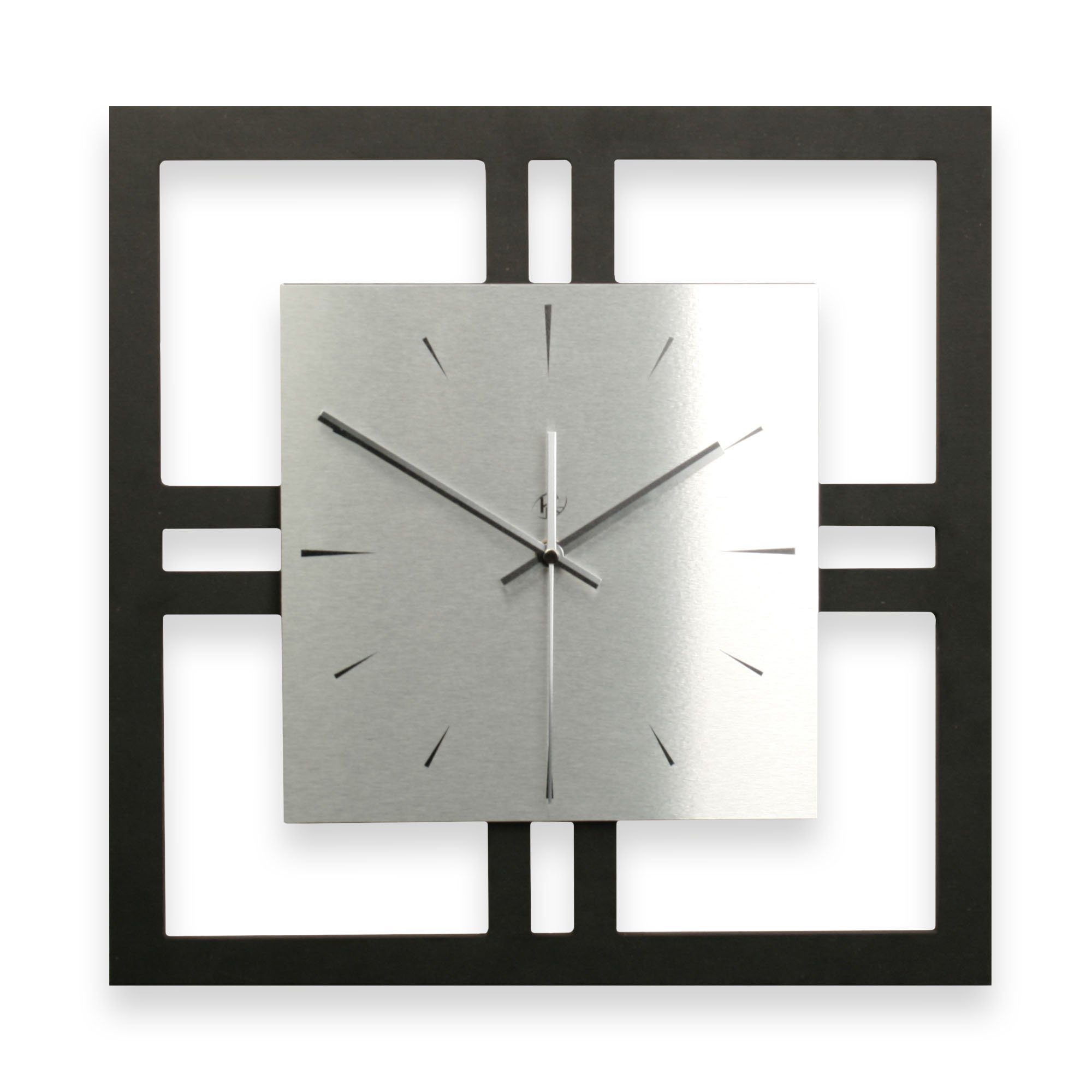 Kreative Feder Wanduhr Designer-WANDUHR „Silver“ in günstig online kaufen