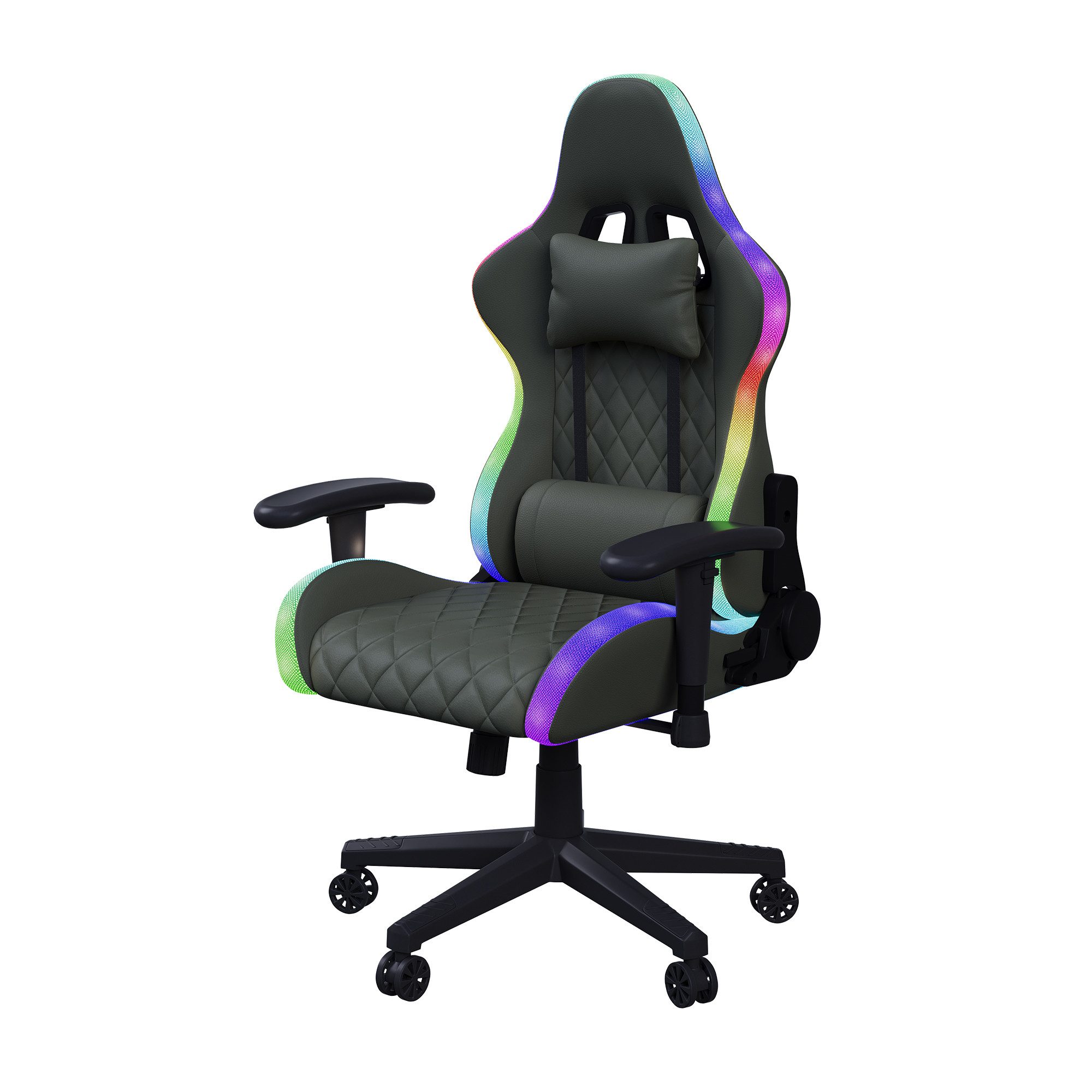 FUROKOY Gaming-Stuhl Bürostuhl Ergonomisch Wippfunktion bis zu 135° Höhenverstellbarer (Set, 1 St), Drehstuhl Schreibtischstuhl, Gamer Stuhl 150kg Belastbarkeit