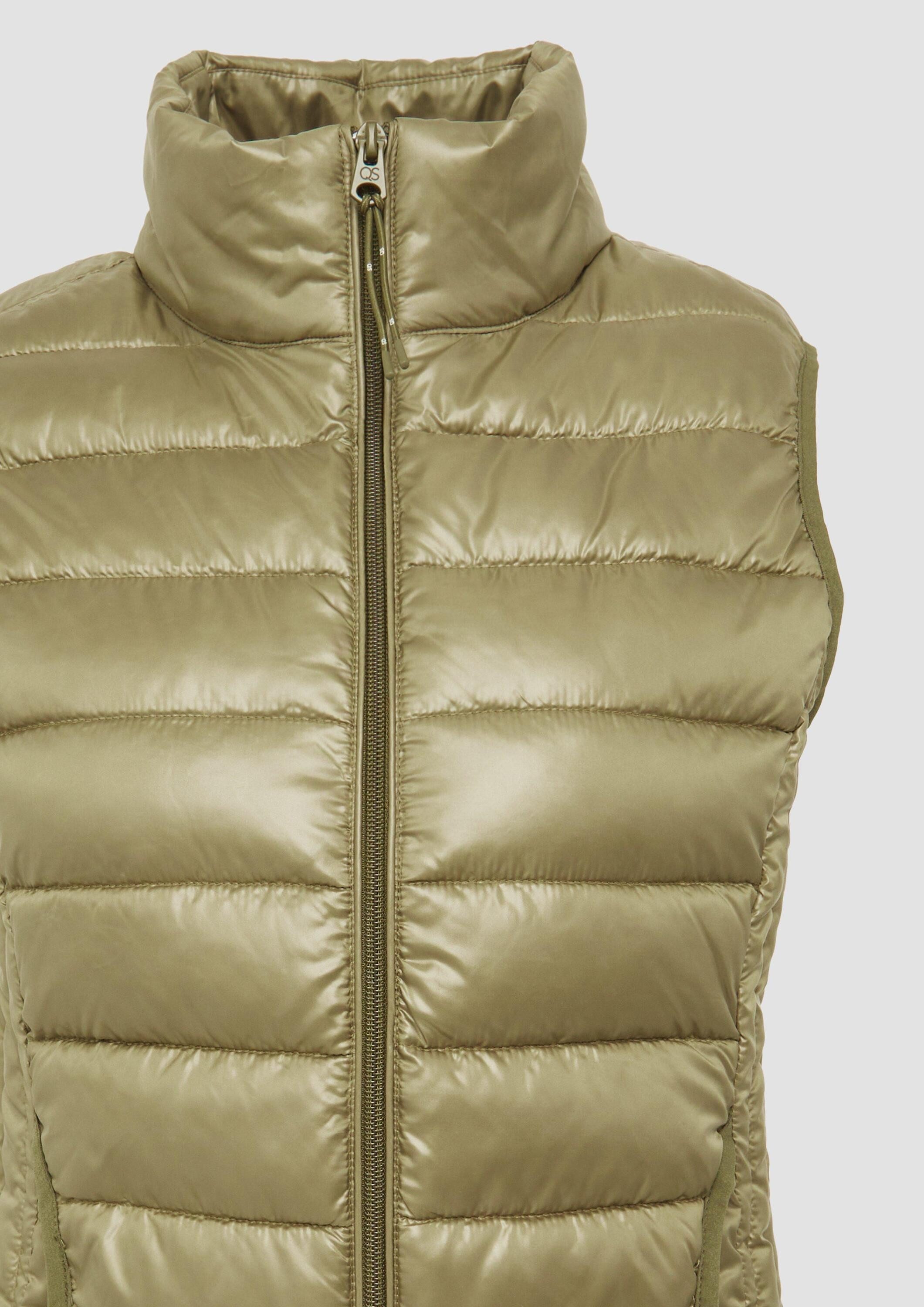 QS Outdoorjacke Outdoor-Weste Steppweste mit Stehkragen