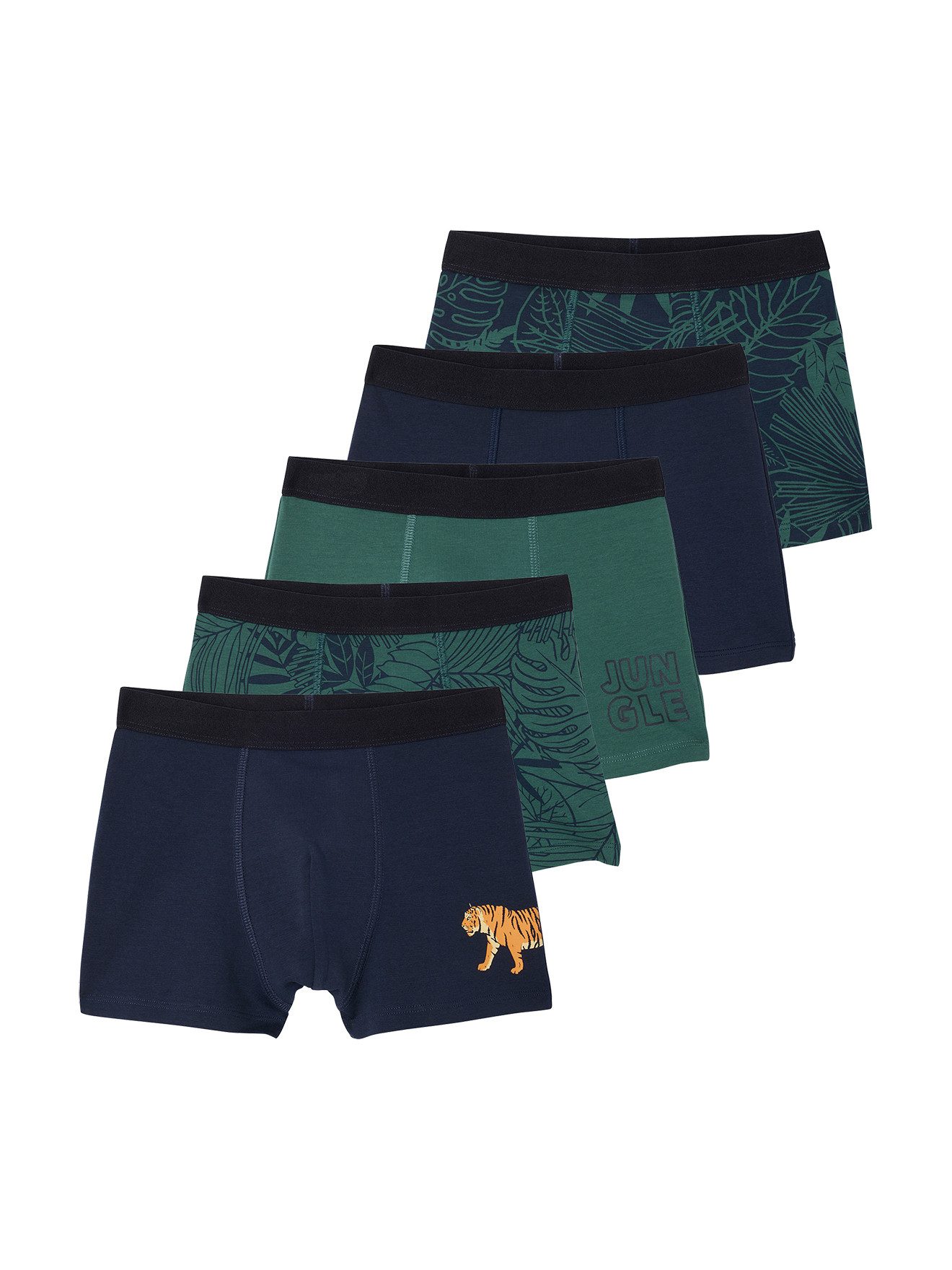 vertbaudet Boxershorts Jungen Boxershorts mit Dschungel-Motiven 5er-Pack – Bild 2 von 5