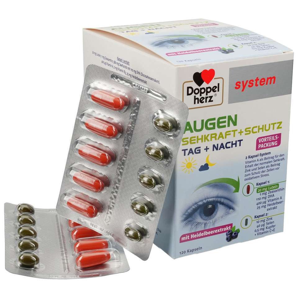 Queisser Pharma GmbH & Co. KG DOPPELHERZ Augen Sehkraft+Schutz system Kapseln Kapseln