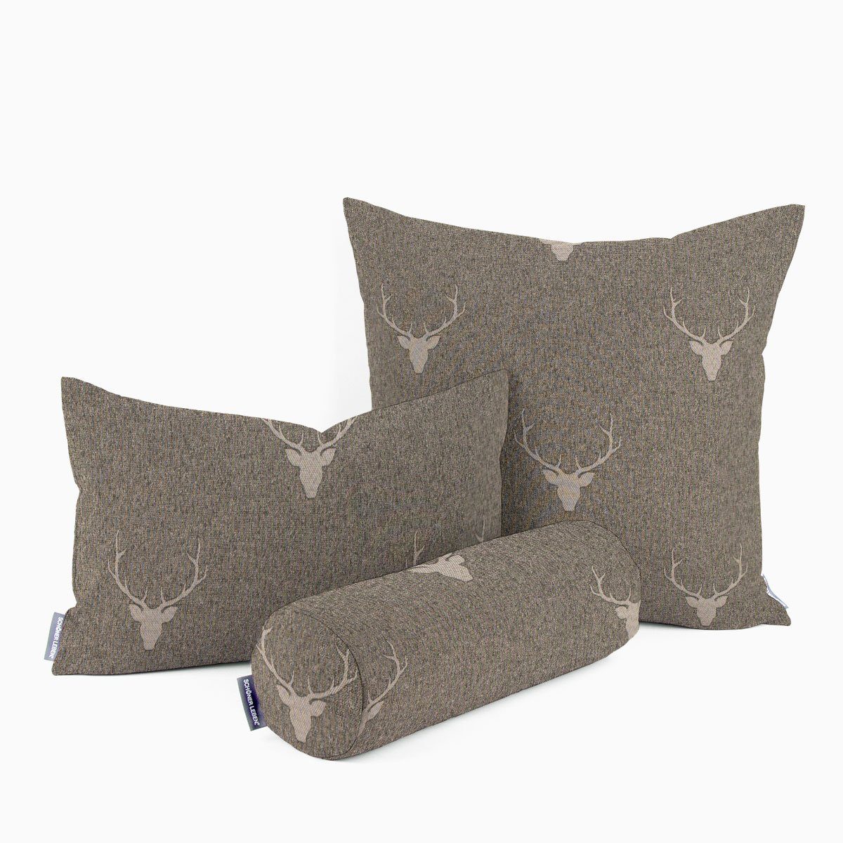 SCHÖNER LEBEN. Dekokissen SCHÖNER LEBEN. Kissenhülle Jacquard Hirsch Geweih günstig online kaufen