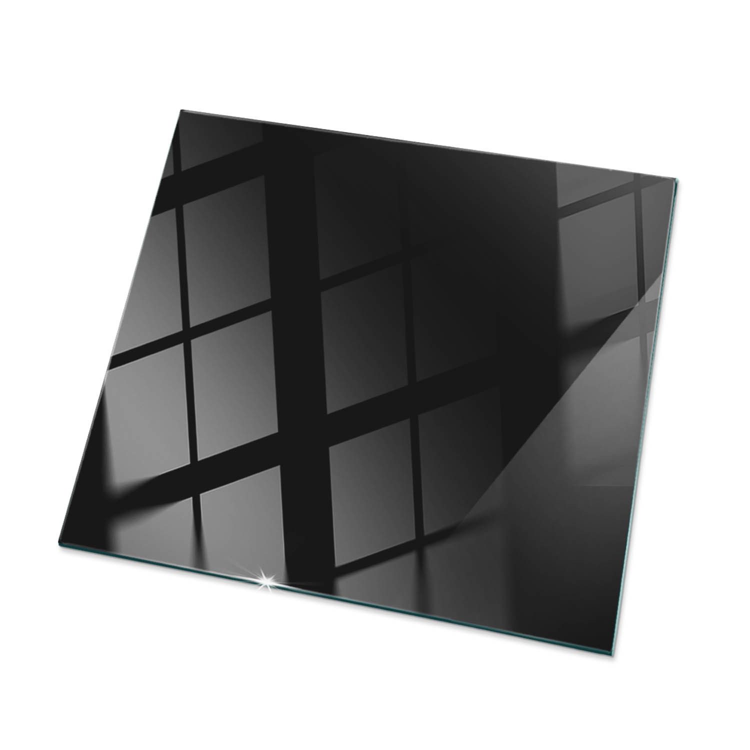 Tulup Tischplatte Glasplatte für Couchtisch Glatte schwarze Farbe Couchtisch Glasplatte