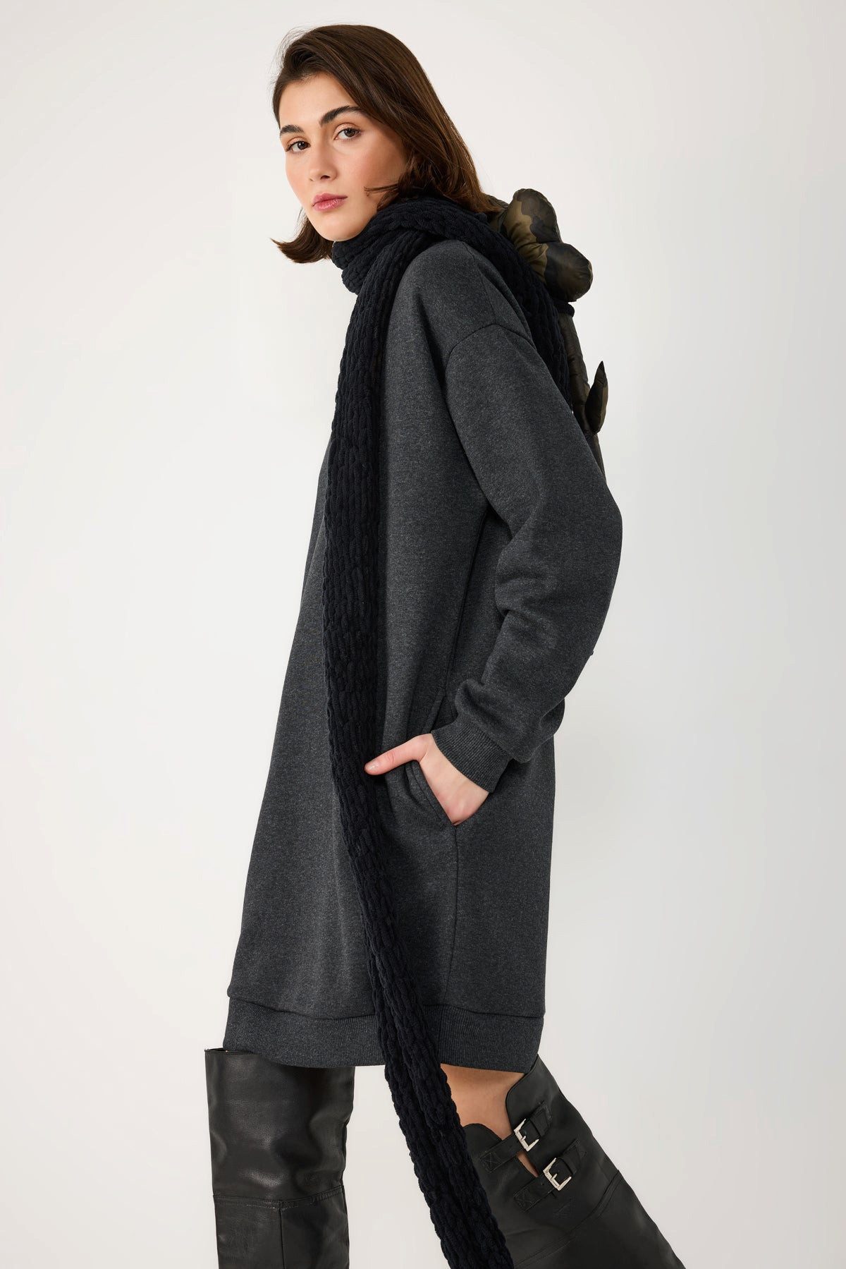 No Matter What Minikleid Sweatshirtkleid aus Baumwolle günstig online kaufen