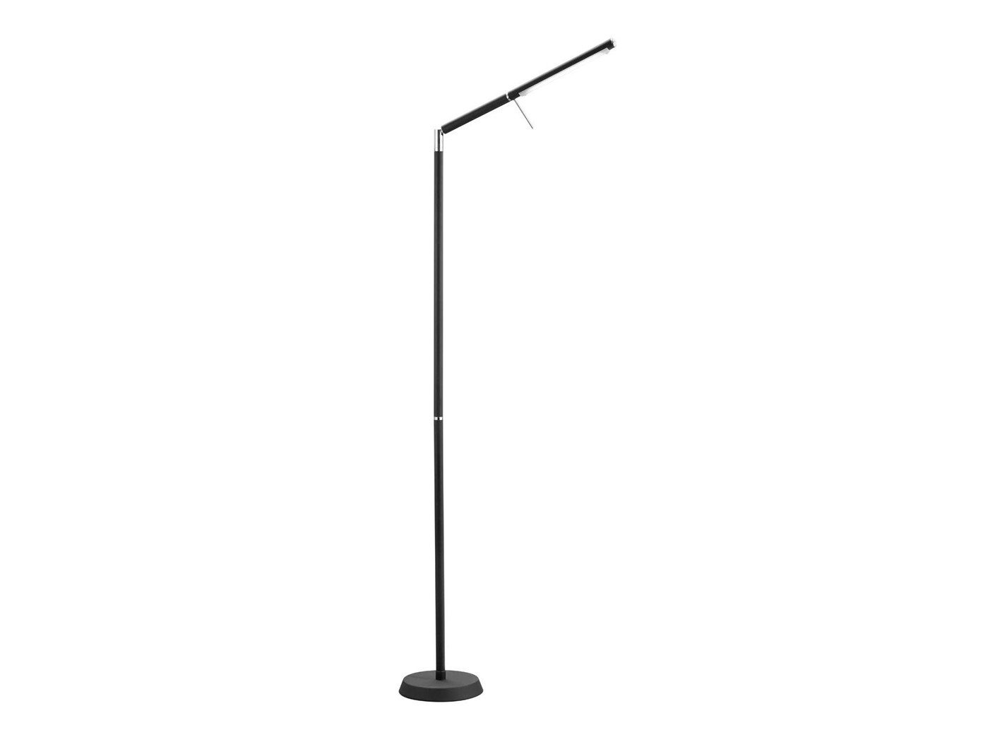 TRIO Leuchten LED Stehlampe, Dimmfunktion, LED fest integriert, Stufenlos dimmbar über Tasterknopf, Warmweiß, Schmal-e Lese-Lampe stehend, schwarz aus Metall, H: 162cm