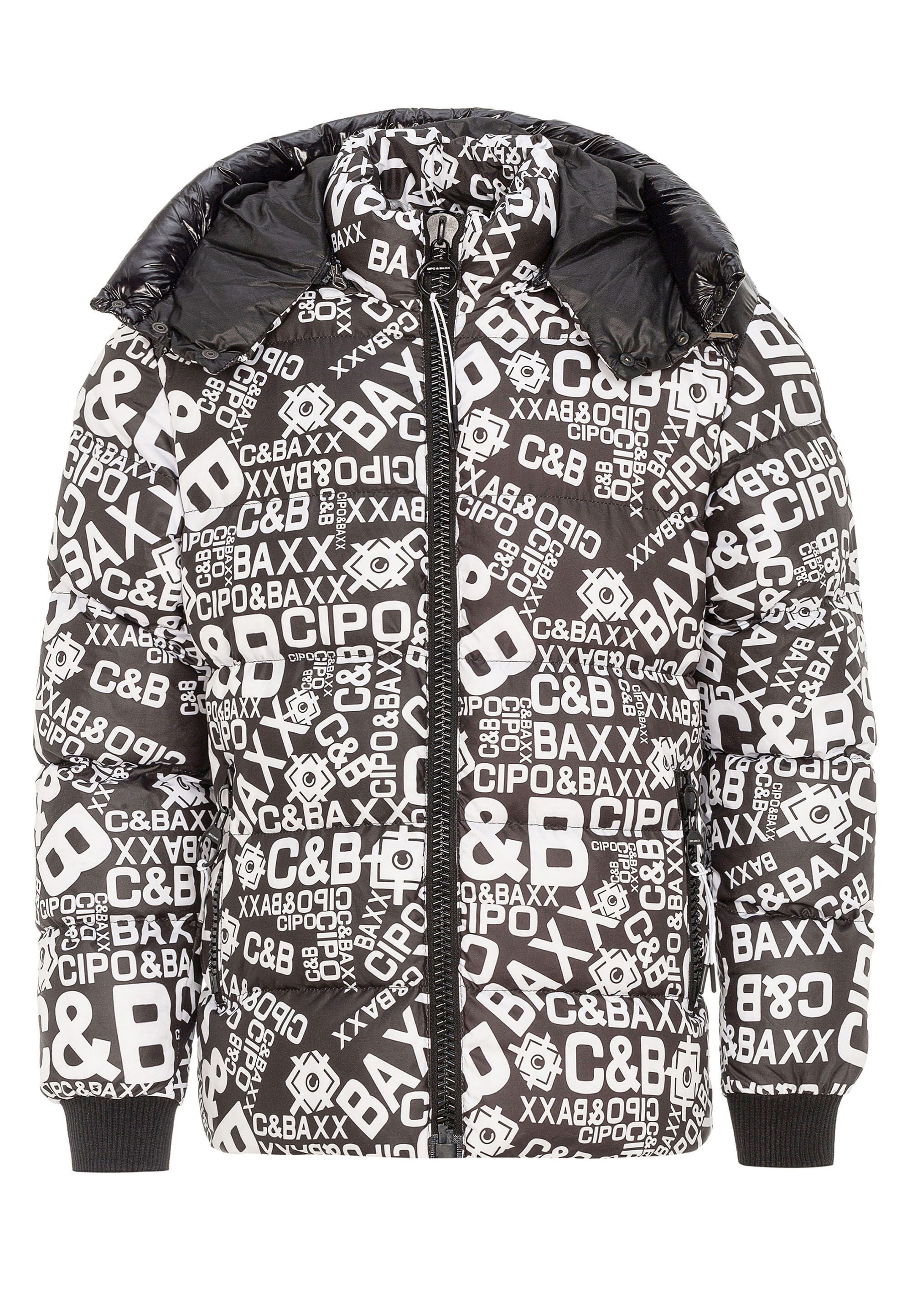 Cipo & Baxx Winterjacke Winterjacke mit stylischem Schriftzug günstig online kaufen