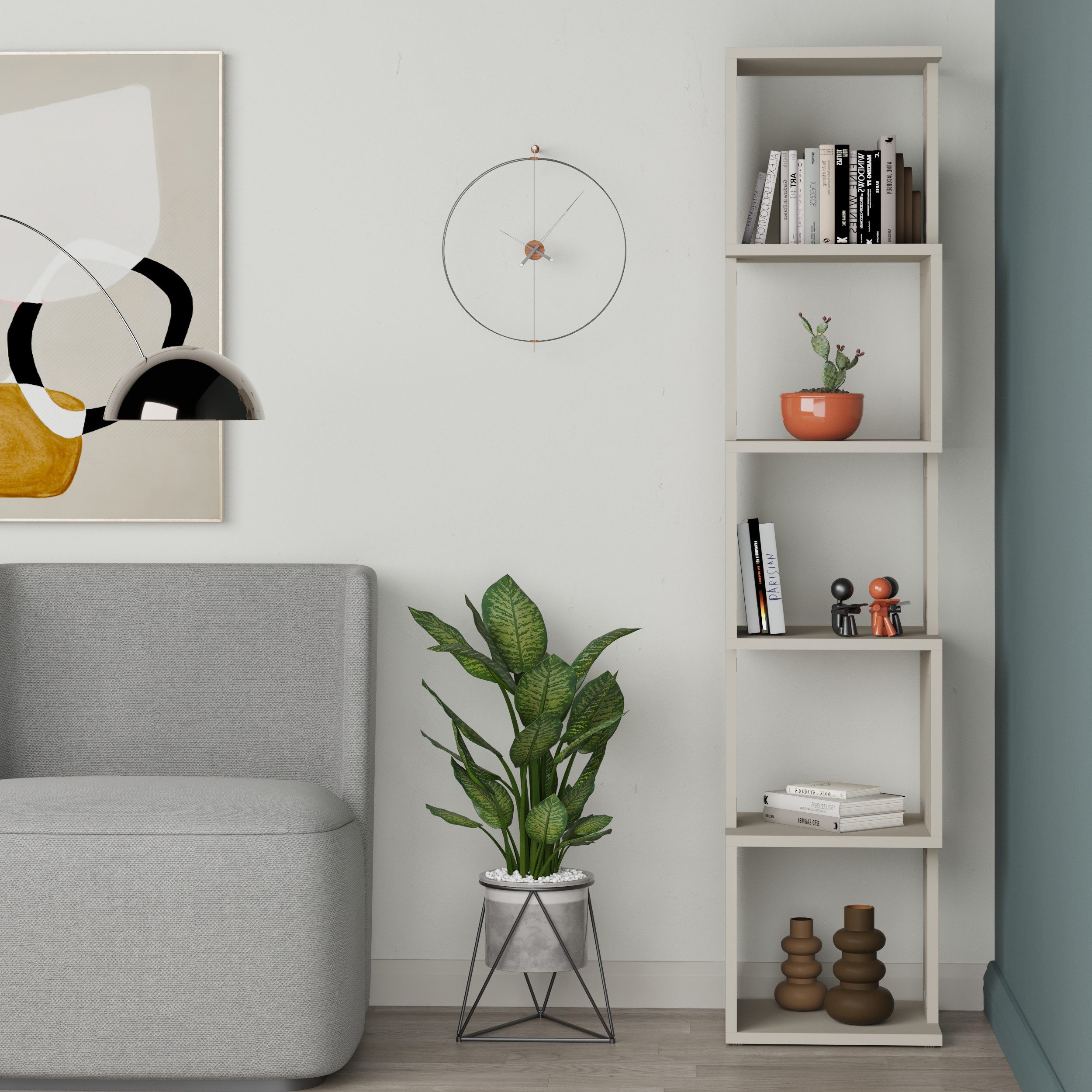 Decortie Bücherregal Piri, Modernes Bücherregal Display Unit, 35 x 30 x 161 günstig online kaufen