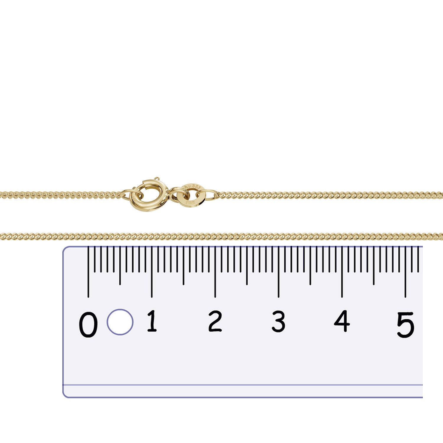 HOPLO Panzerkette Goldkette Panzerkette Länge 36cm - Breite 1,1mm - 333-8 Karat Gold, Made in Germany – Bild 4 von 5